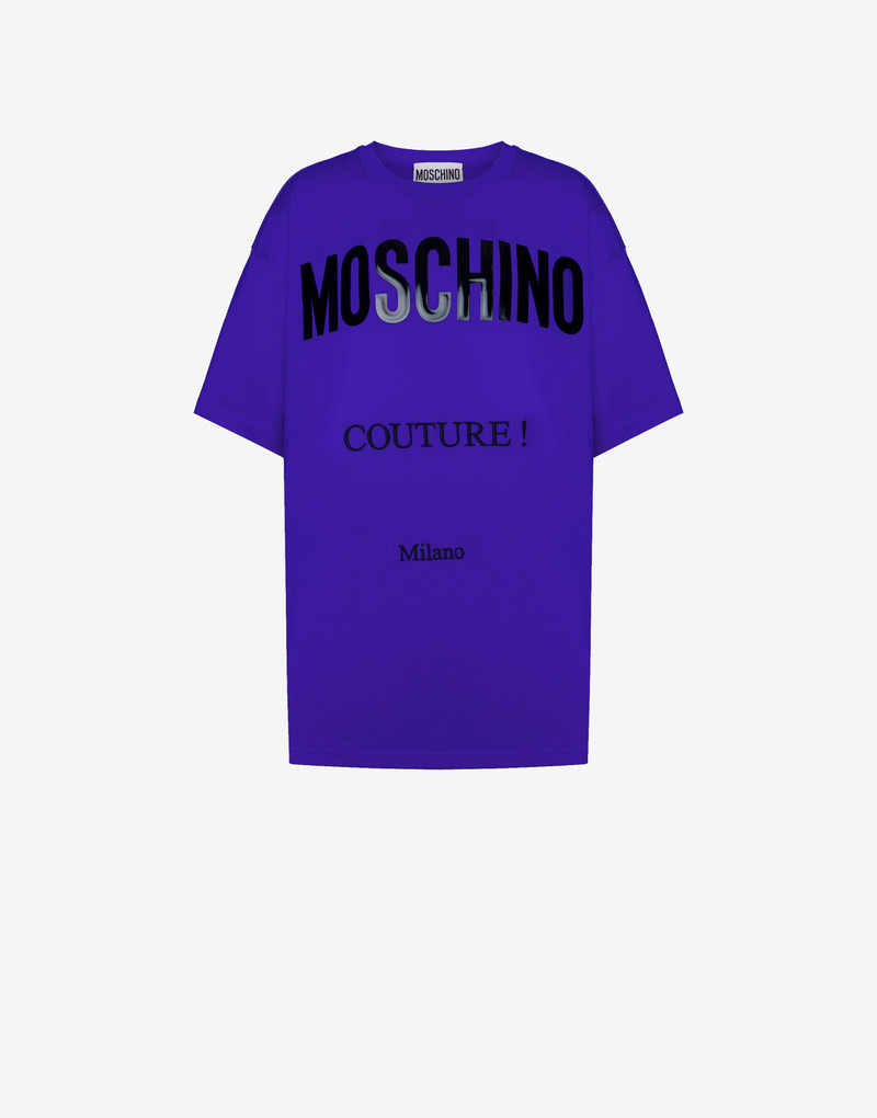 OVERSIZED MOSCHINO COUTURE T-SHIRT IN ORGANIC JERSEY 1