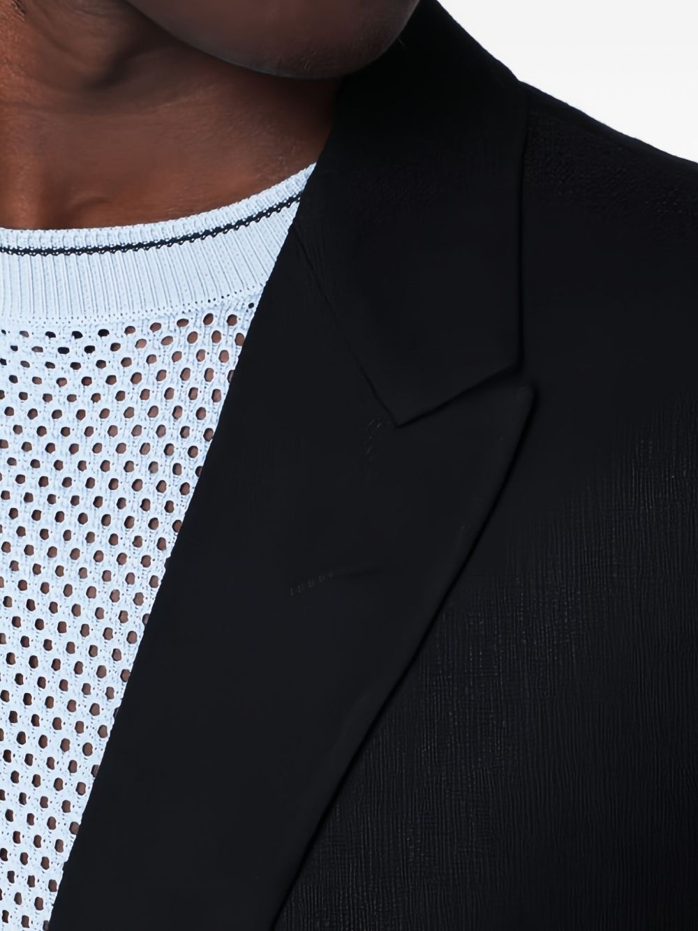 single-breasted single-button blazer - 5