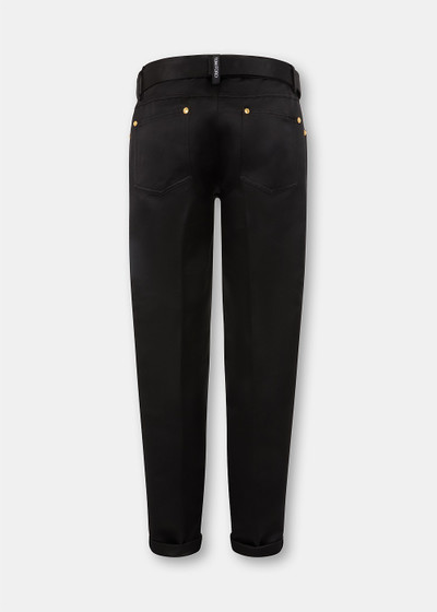 TOM FORD Black Silk Duchesse Boyfriend Pants outlook