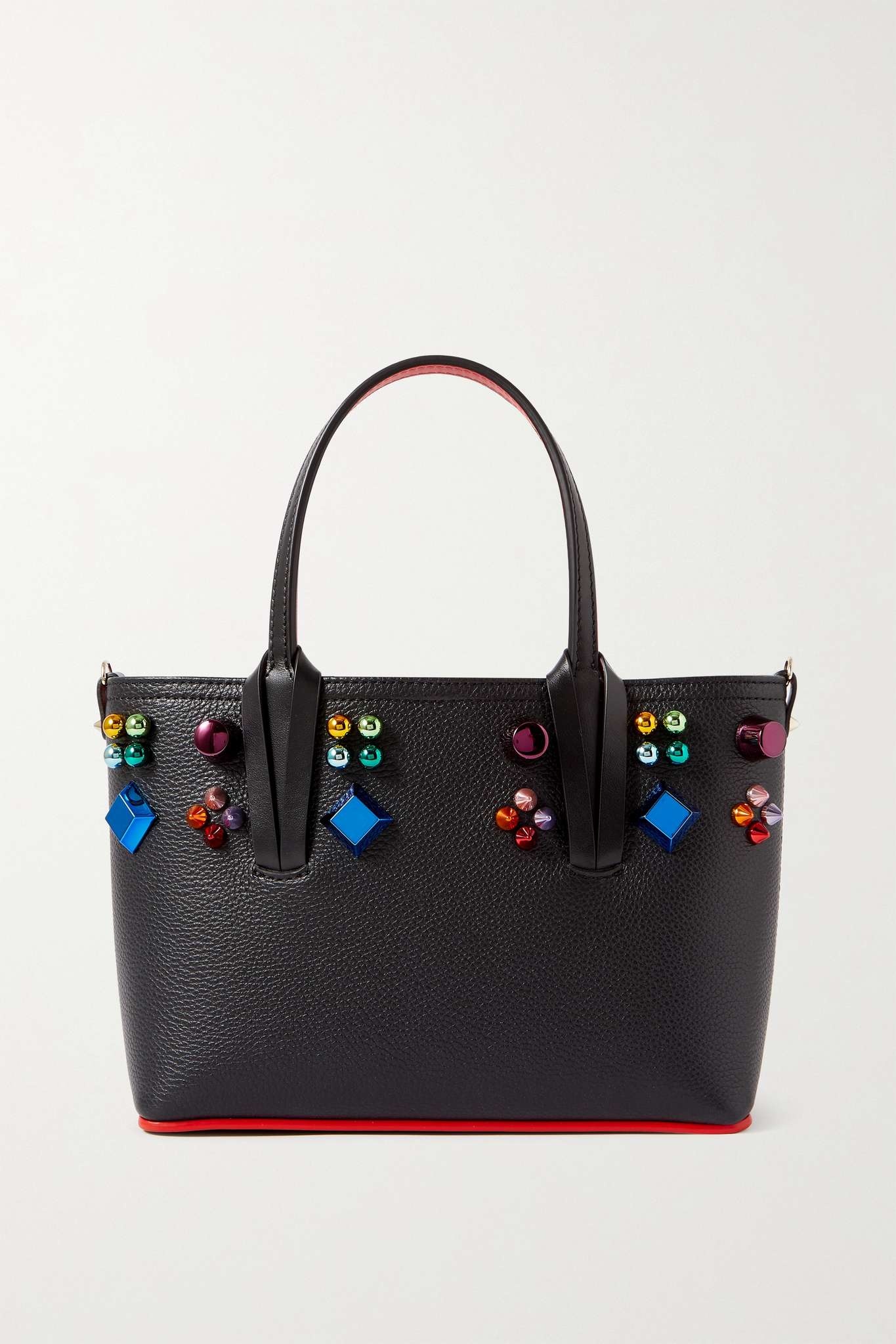 Cabata mini embellished textured-leather tote - 1