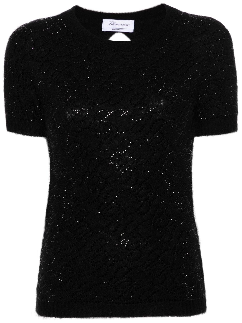 crystal-embellished knitted top - 1