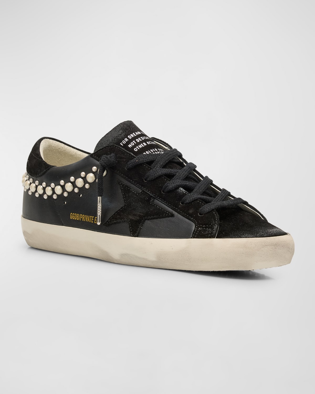 Superstar Pearly Stud Leather Low-Top Sneakers - 3