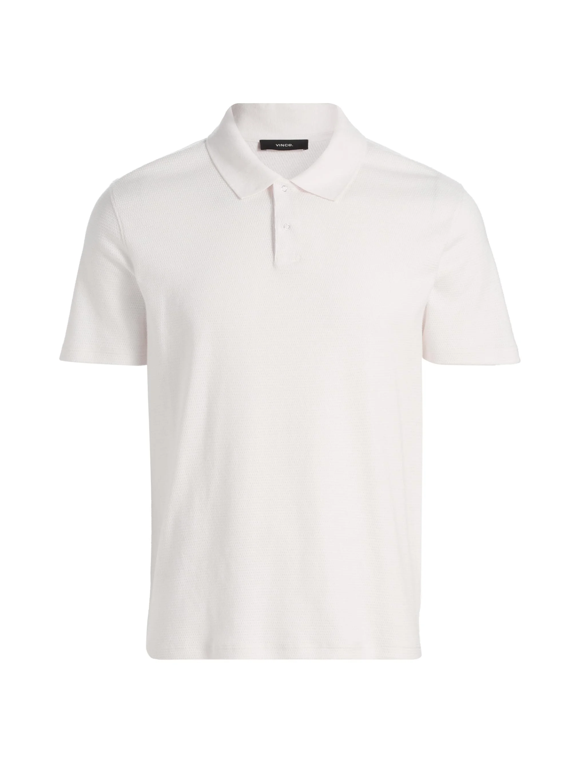 Men's Mesh Knit Snap Polo Shirt - Off White - 1
