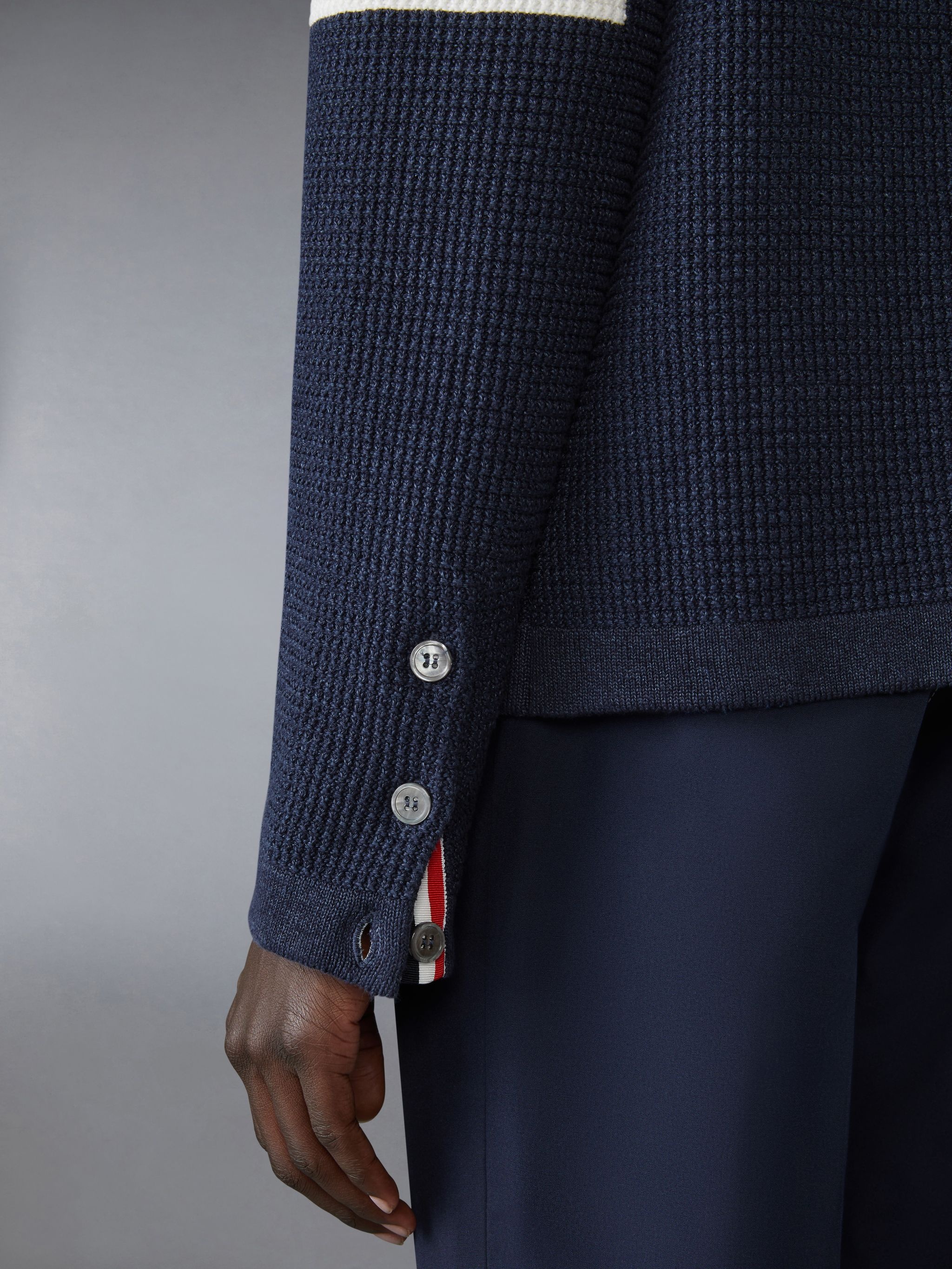 Linen Cotton 4-Bar Caridgan Jacket - 4