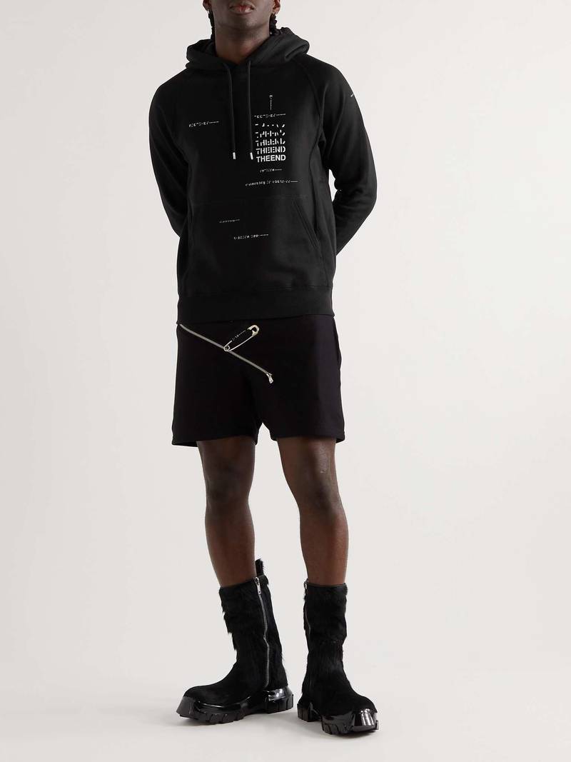 TAKAHIROMIYASHITA TheSoloist. Slim-Fit Printed Cotton-Jersey Hoodie outlook