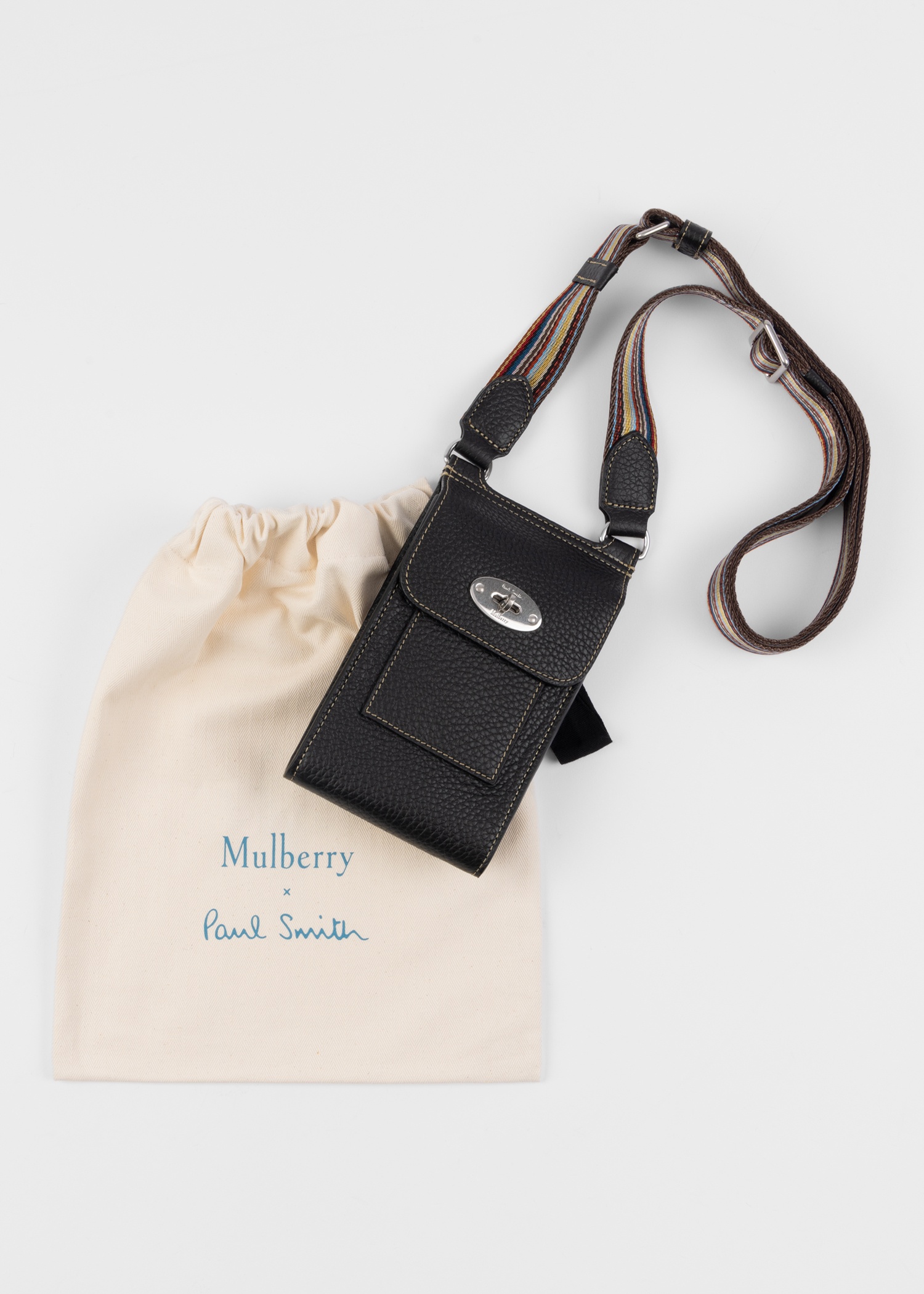 Mulberry x Paul Smith - Black Mini Antony Bag - 8