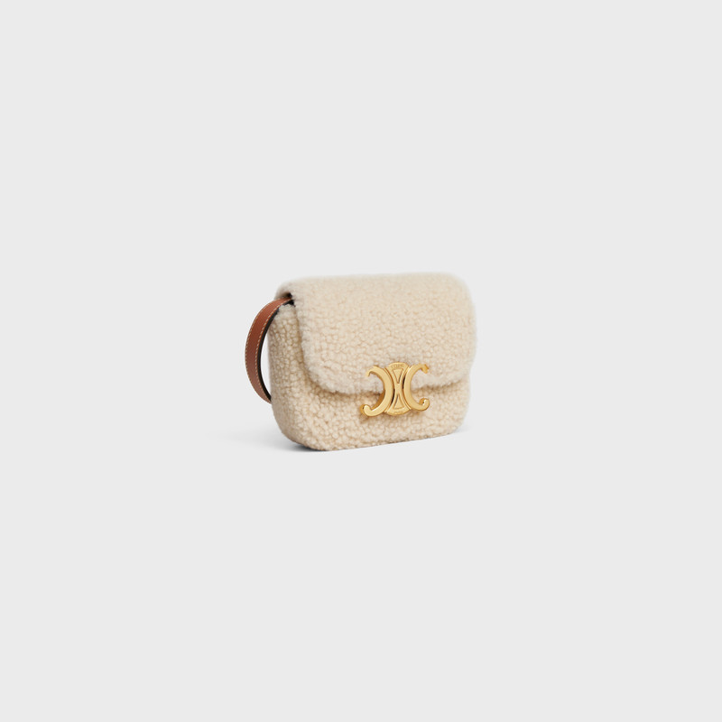 CELINE MINI TRIOMPHE in SHEARLING AND CALFSKIN outlook