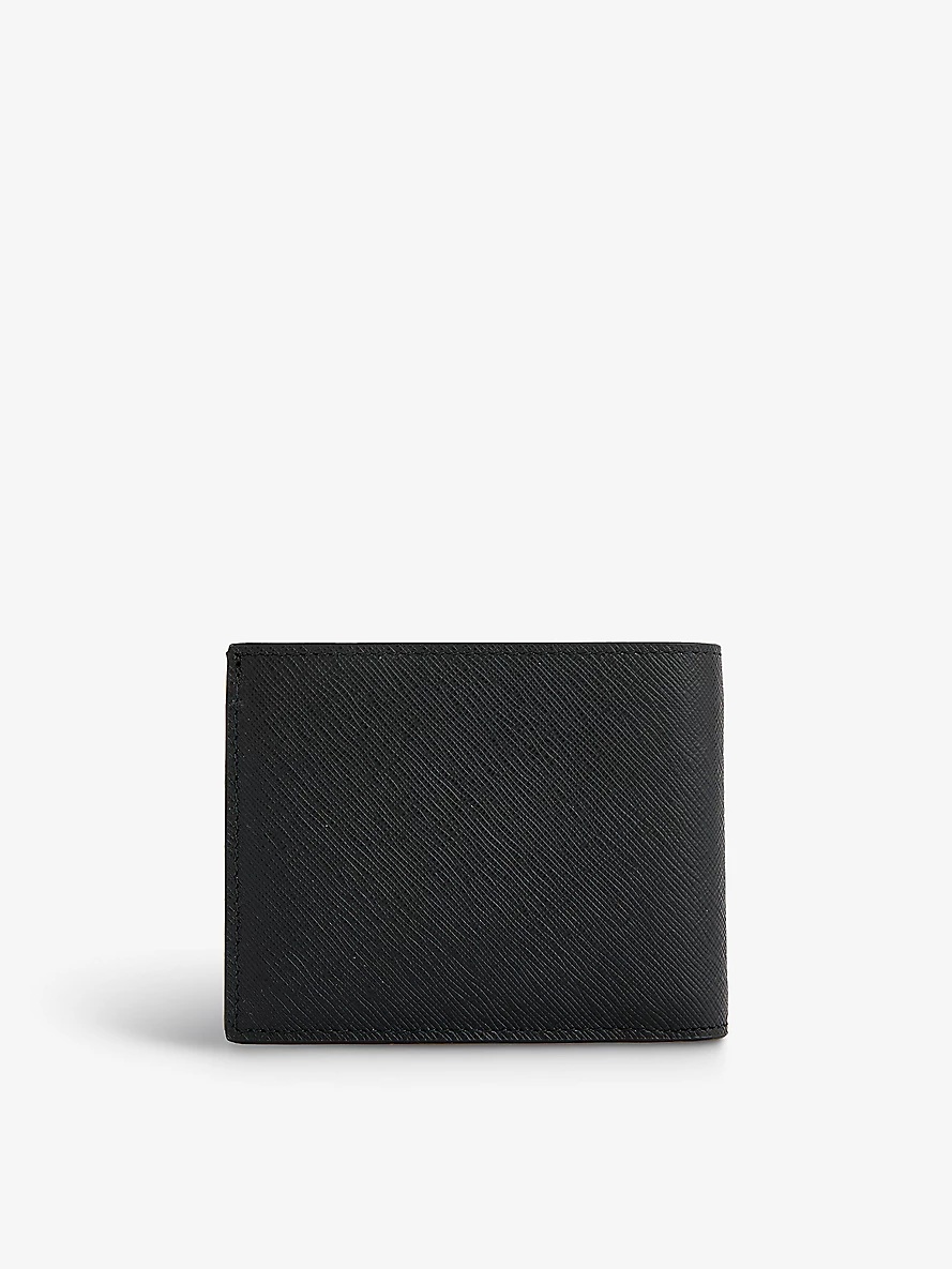Sartorial brand-plaque leather wallet - 3