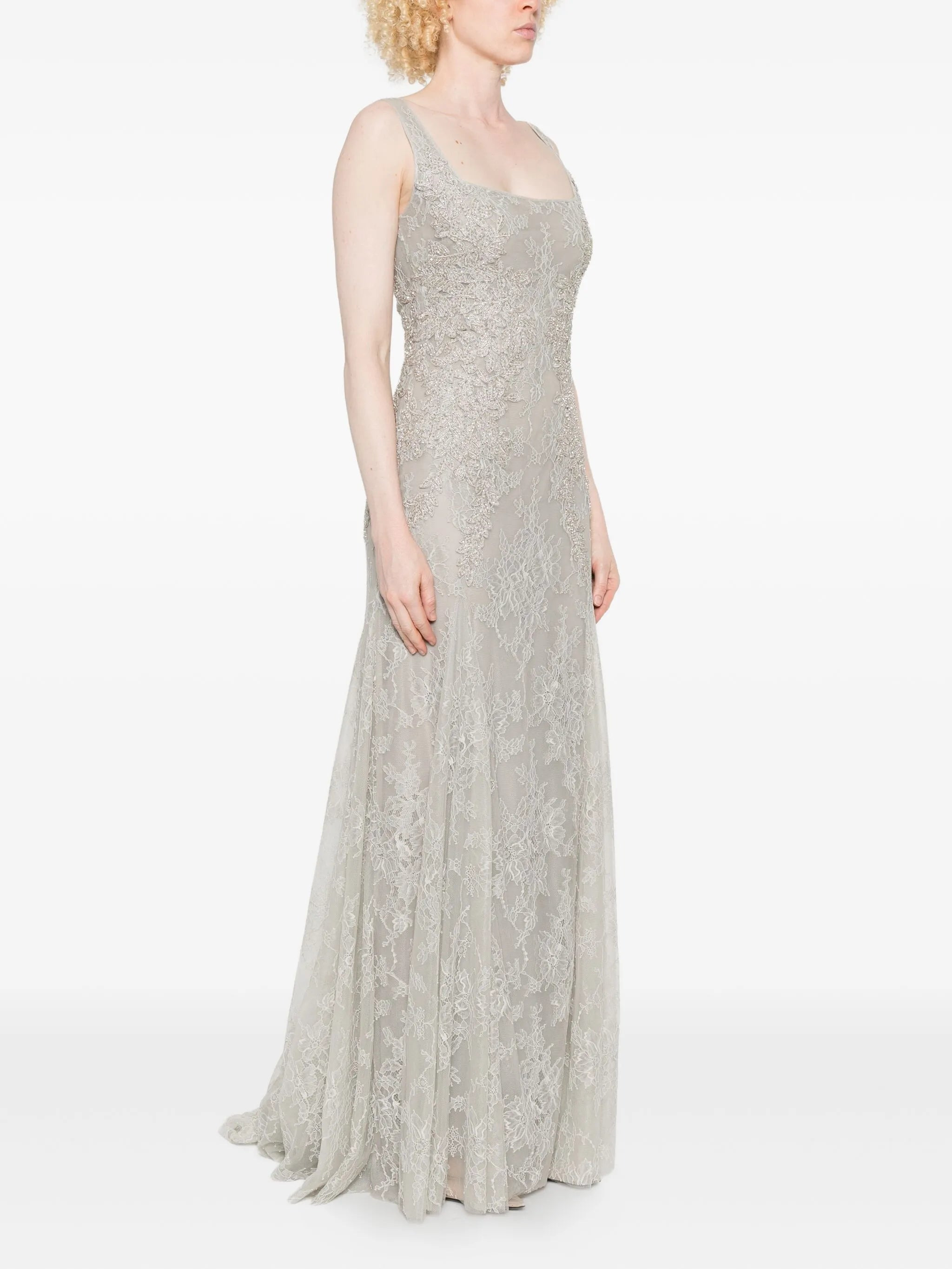 Costarellos Lace-embellished Sleeveless Maxi Dress - 4