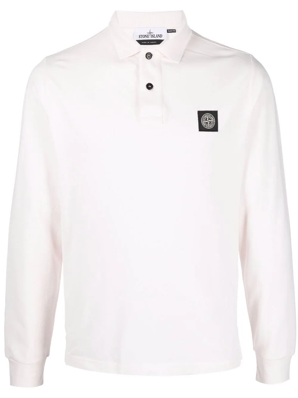 Compass patch long-sleeved polo shirt - 1