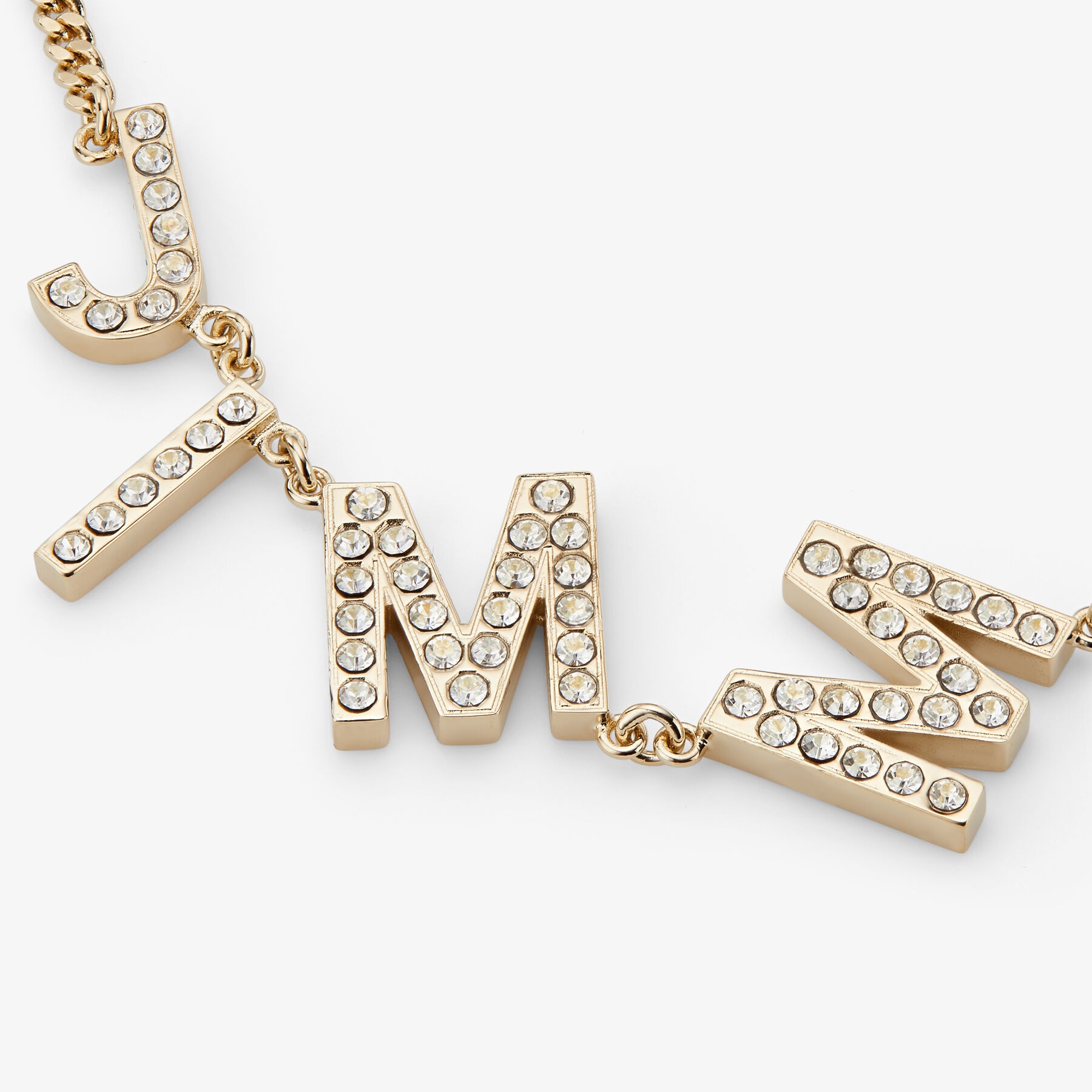 Jimmy Choo Necklace
Gold-Finish Metal Jimmy Choo Chain Necklace with Crystals - 4