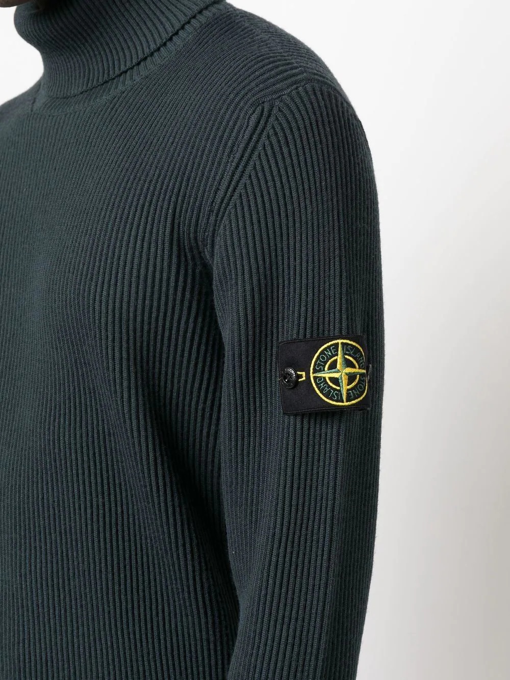 Compass-patch roll-neck jumper - 5