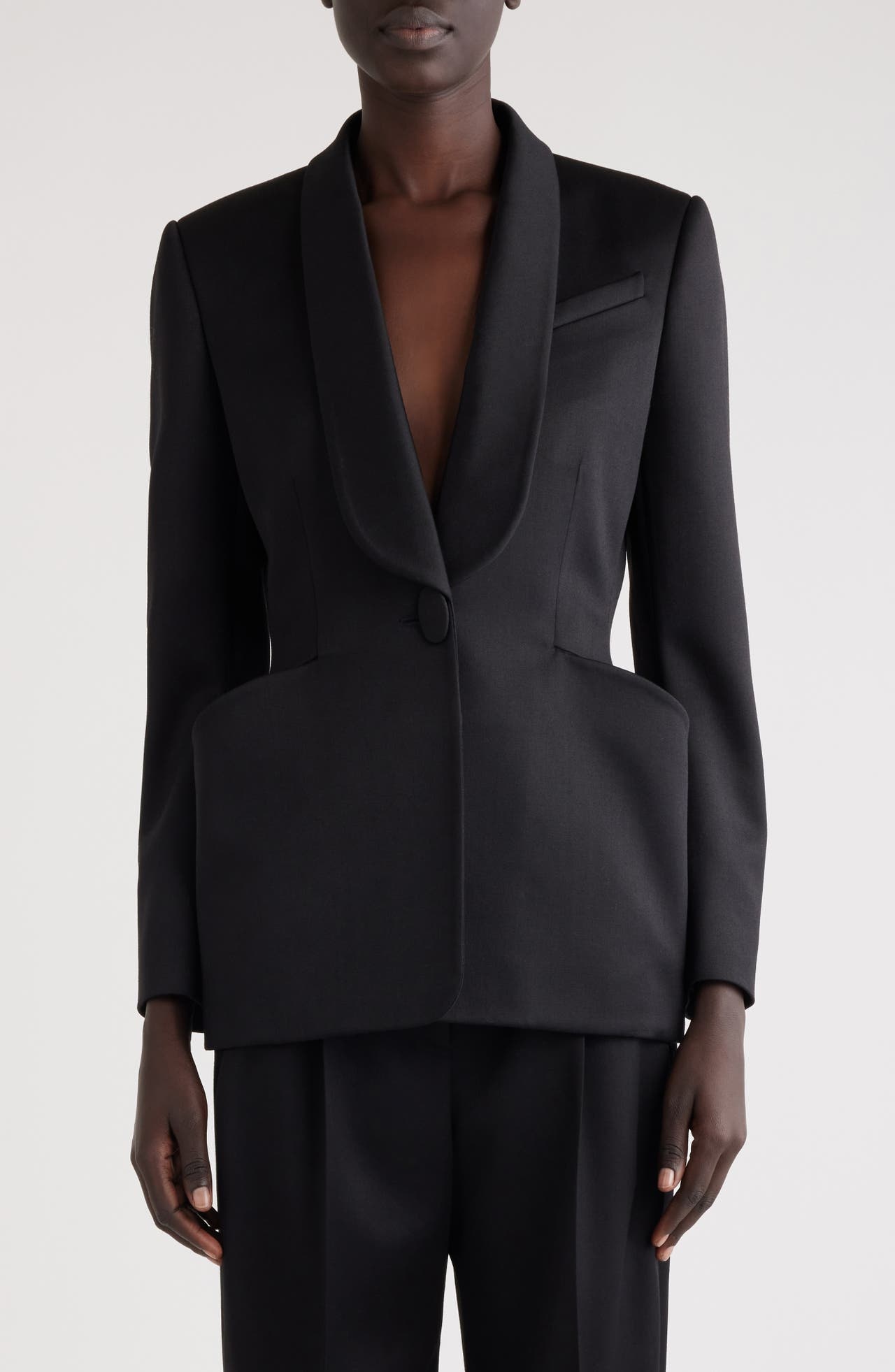 Givenchy Wool Smoking Jacket in Black at Nordstrom - 1