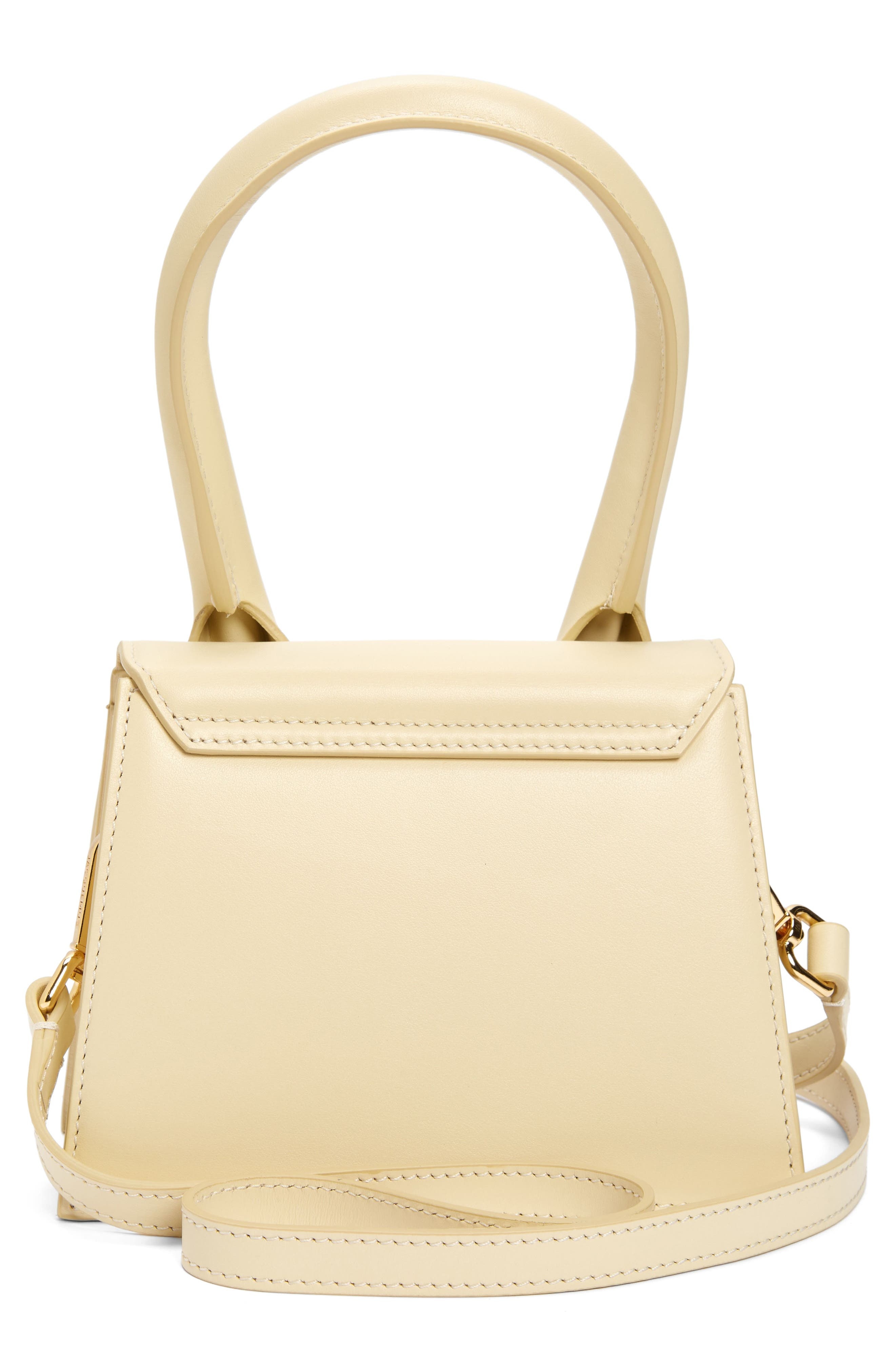 Jacquemus Le Chiquito Moyen Leather Top Handle Bag in Ivory at Nordstrom - 3