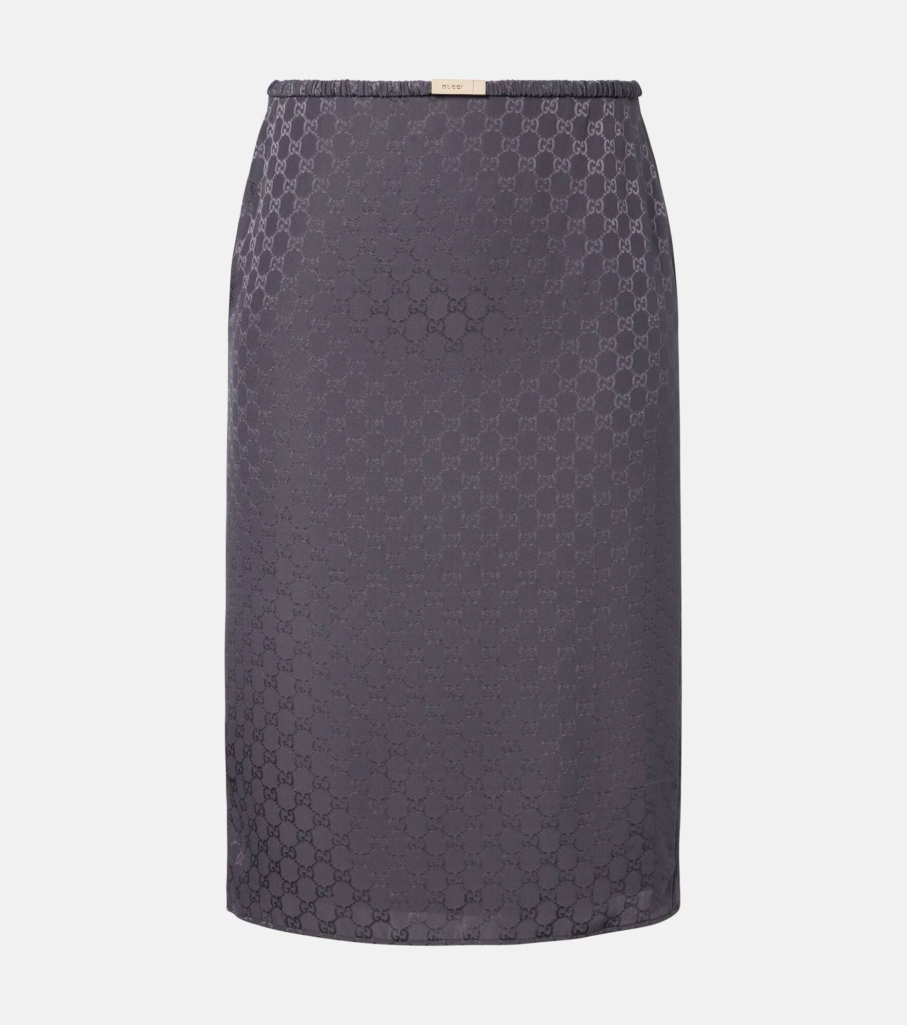 GG low-rise silk pencil skirt - 1