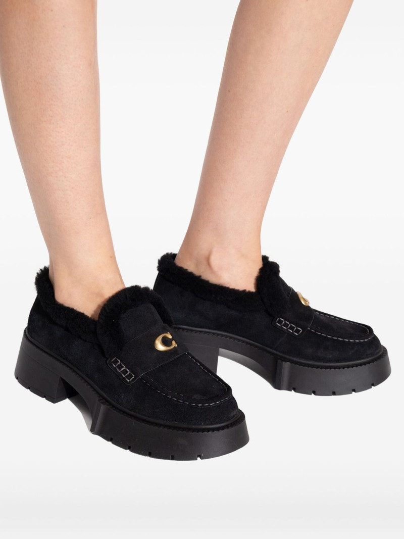 Leah shearling logo loafers 5