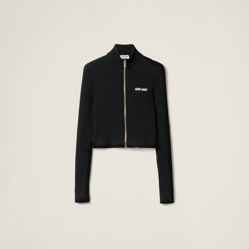 Wool knit cardigan 1