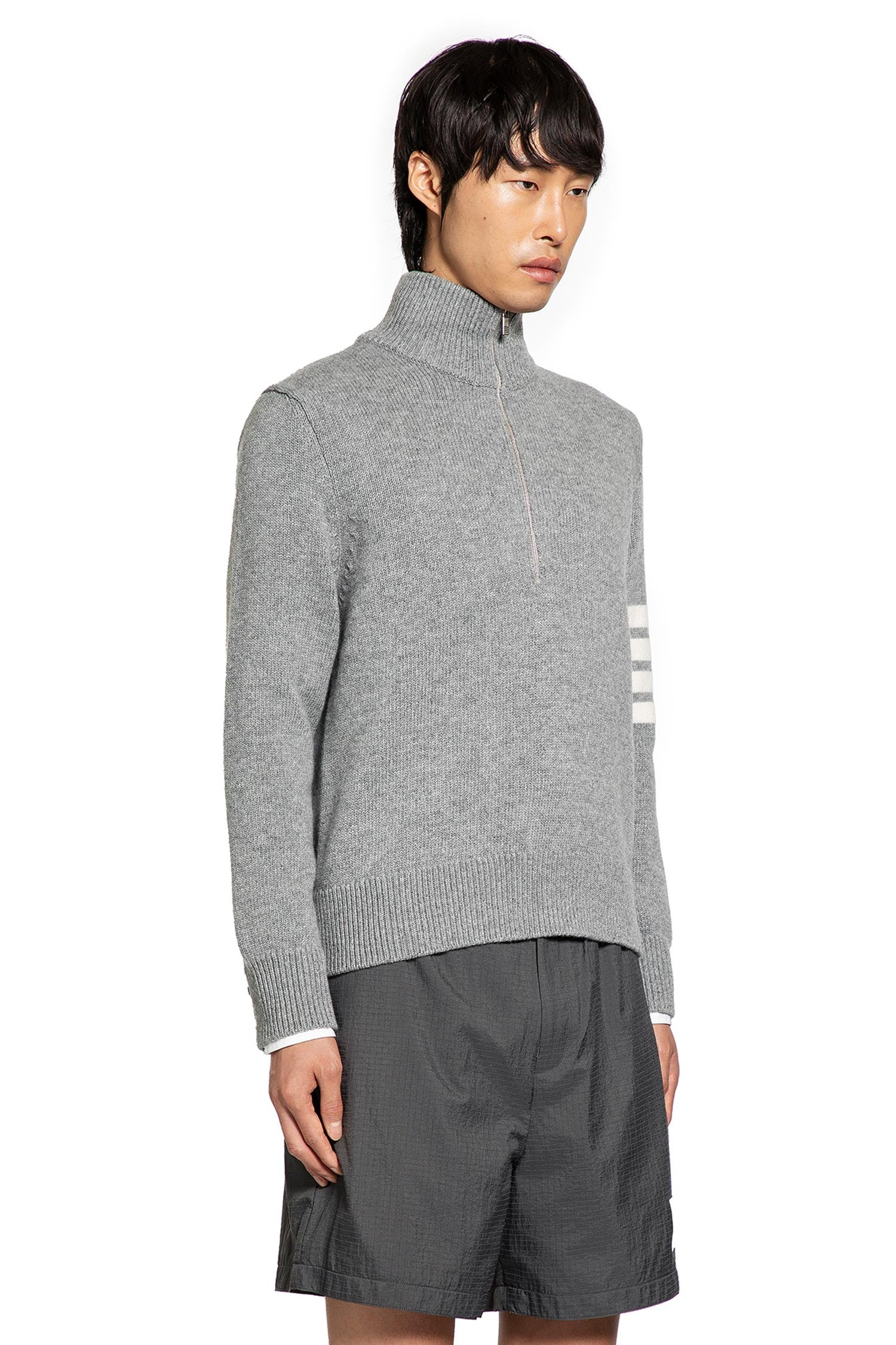 Funnel Neck Wool Quarter-zip - 2