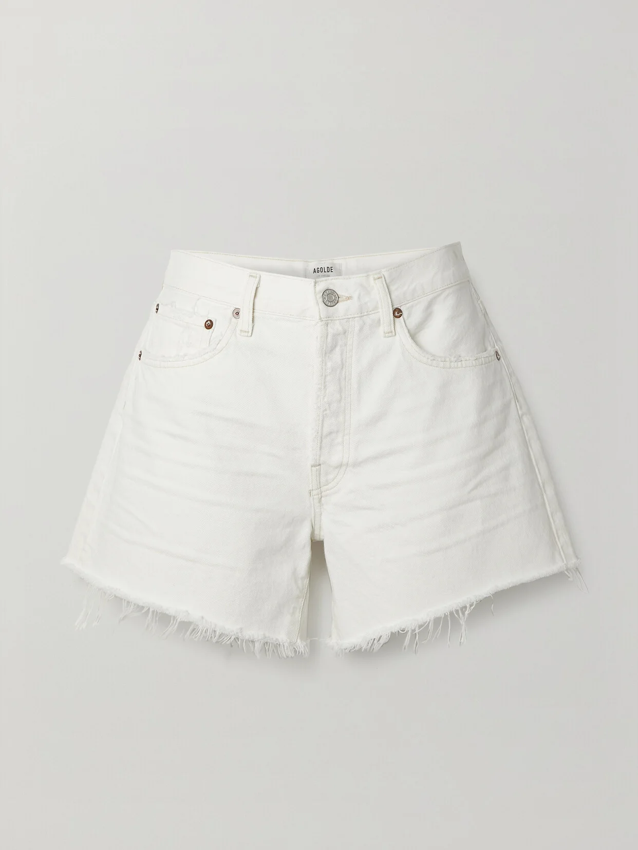 Parker Long Distressed Denim Shorts - 1