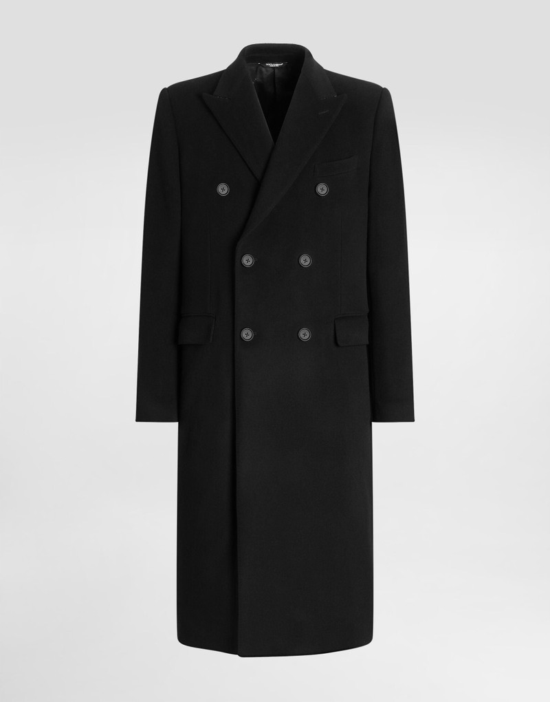 Double-breasted cashmere wool coat 1