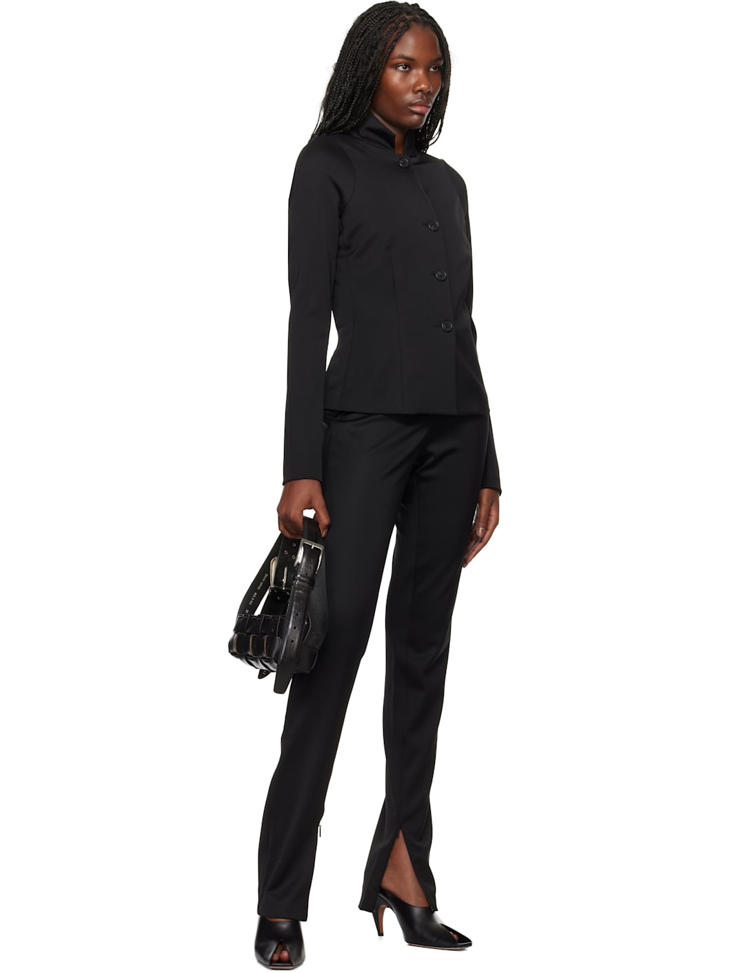 Black "Gattaca" Tight Suit Jacket - 4