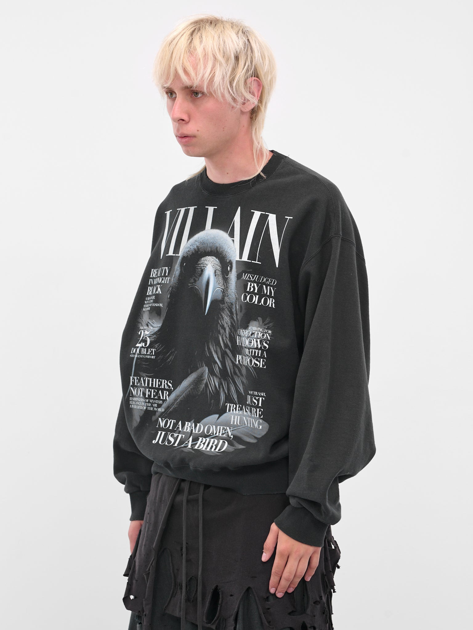 Black Raven Villain Crewneck Sweatshirt - 2