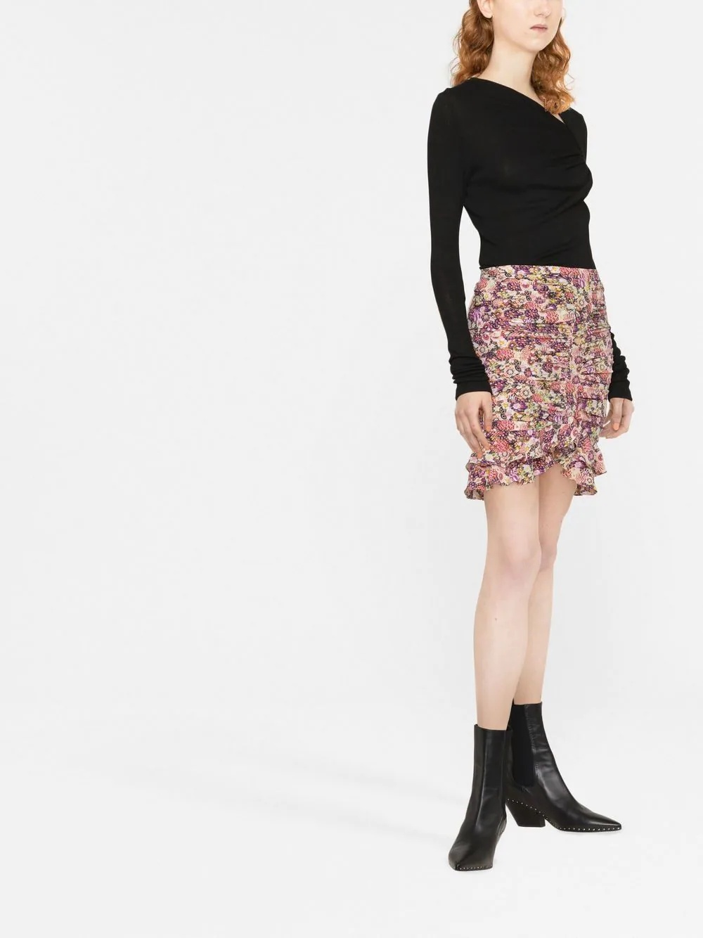 Jeneth asymmetric-neck top - 3