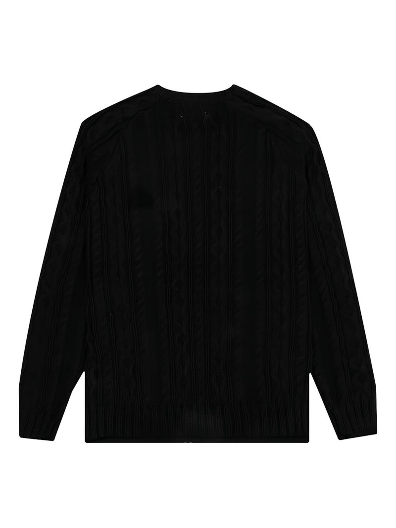 HONOR THE GIFT cable-knit logo-patch sweater outlook