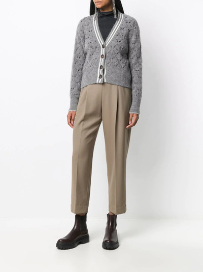 Brunello Cucinelli pointelle-knit cardigan  outlook