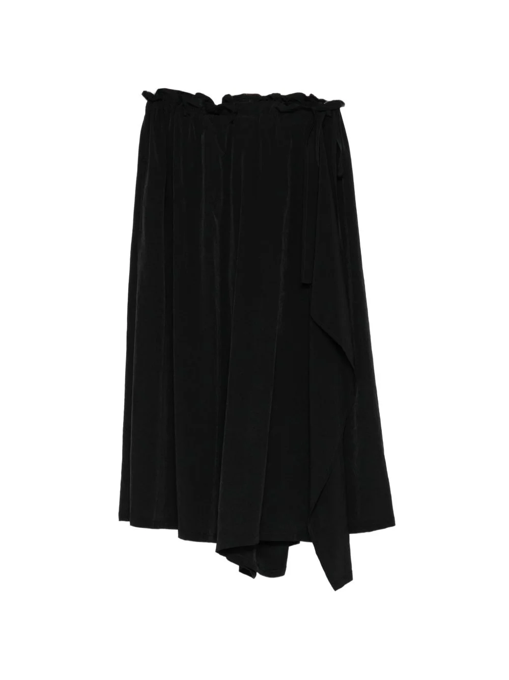 asymmetric draped skirt - 1