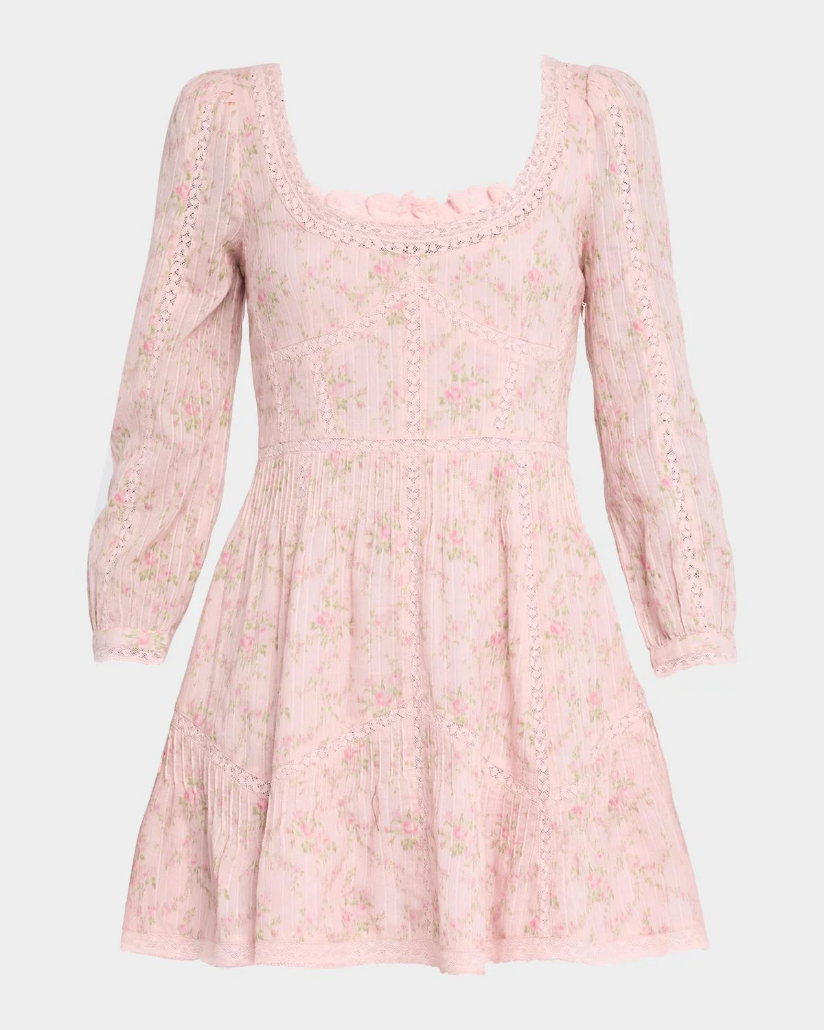 Calivra Floral Lace Mini Dress - 1