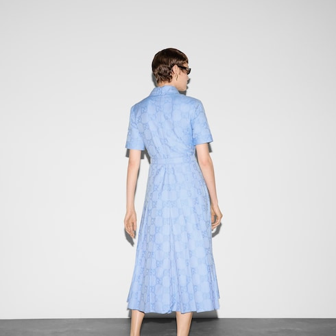 Cotton poplin midi dress - 4