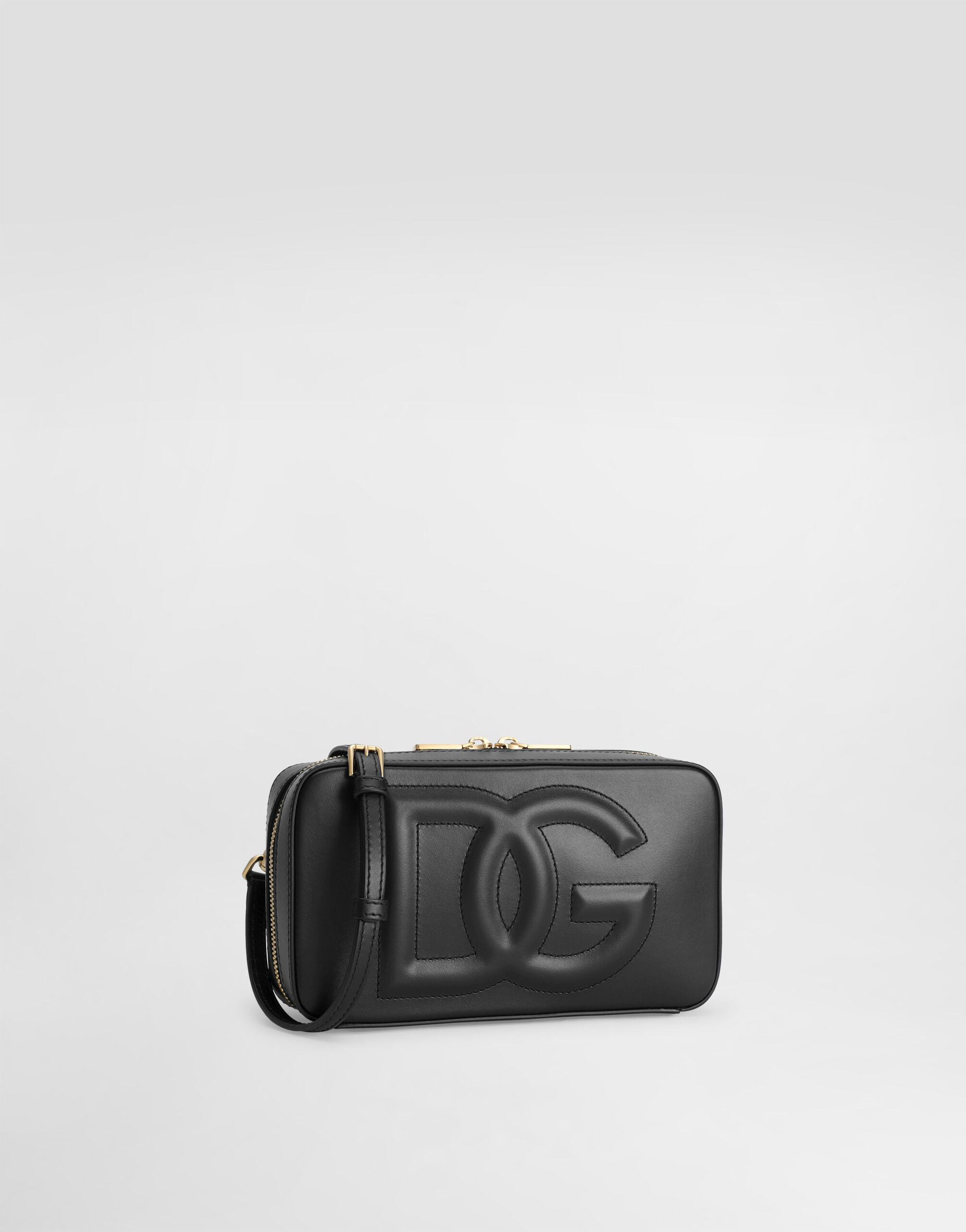 Small calfskin camera bag with logo - 3