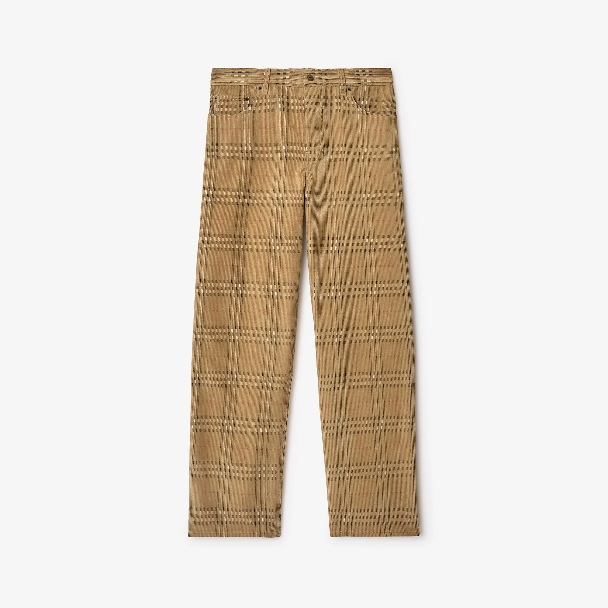 Check Corduroy Trousers - 1