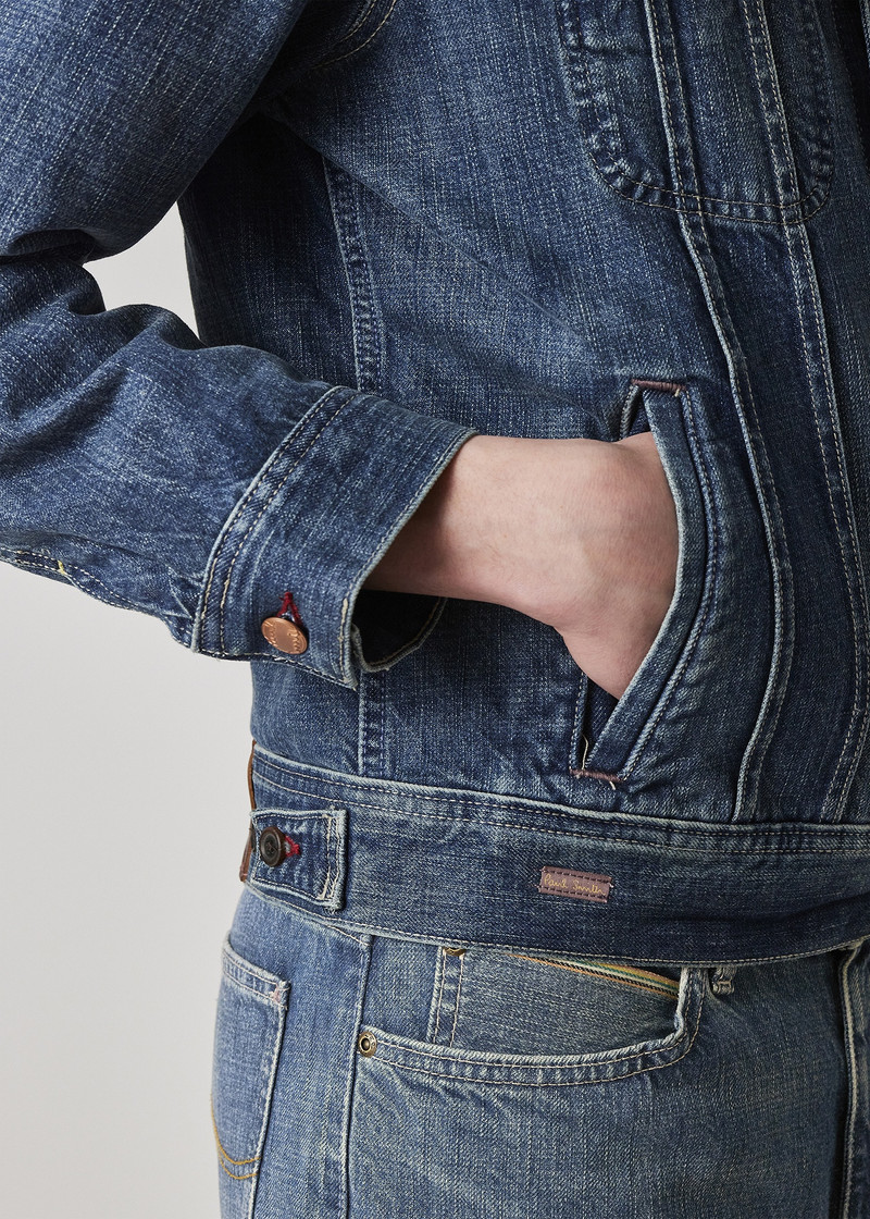 Paul Smith + Lee® Mid Antique-Wash Selvedge Storm 라이더 자켓 7