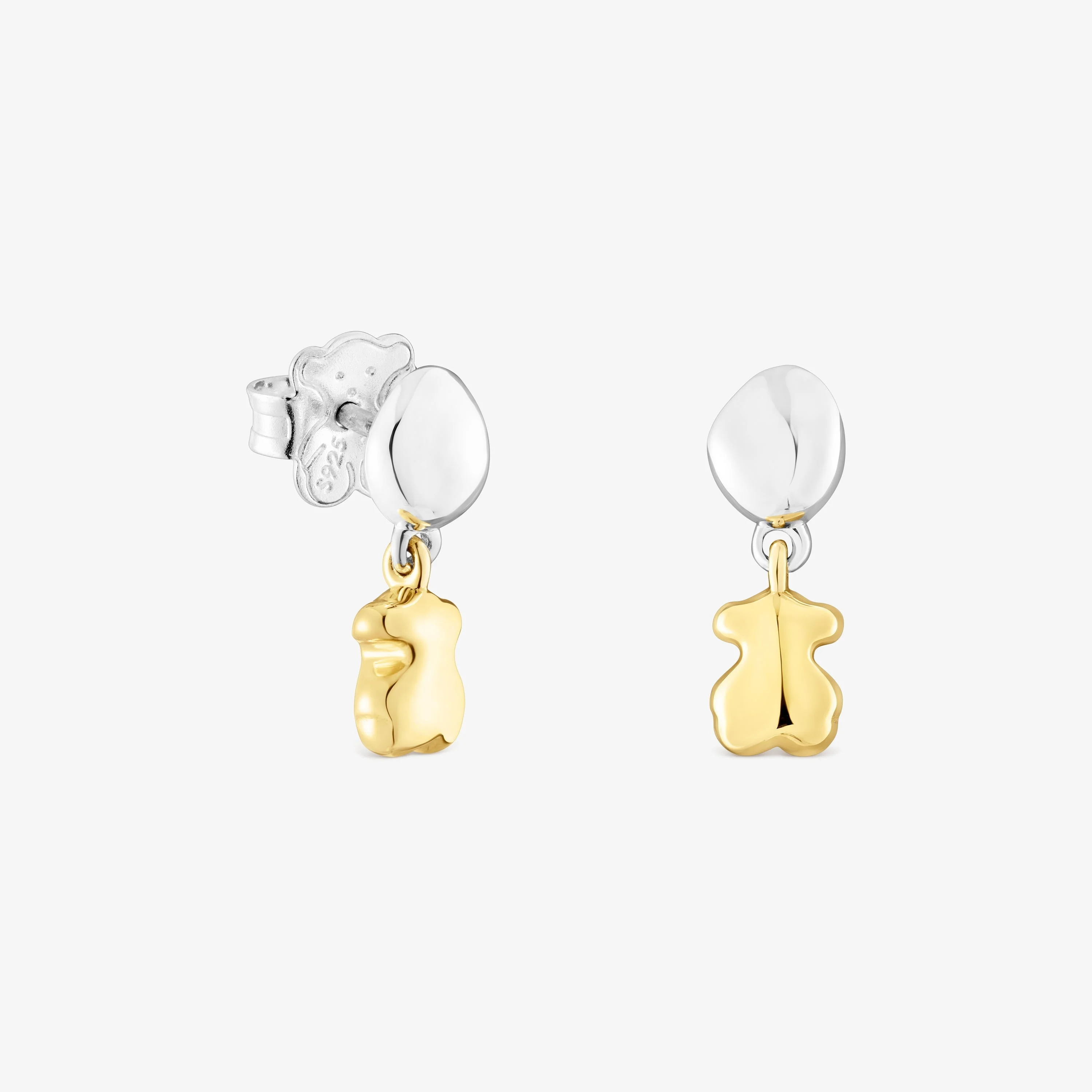 Short two-tone TOUS Joy Bits Earrings with bear - 1