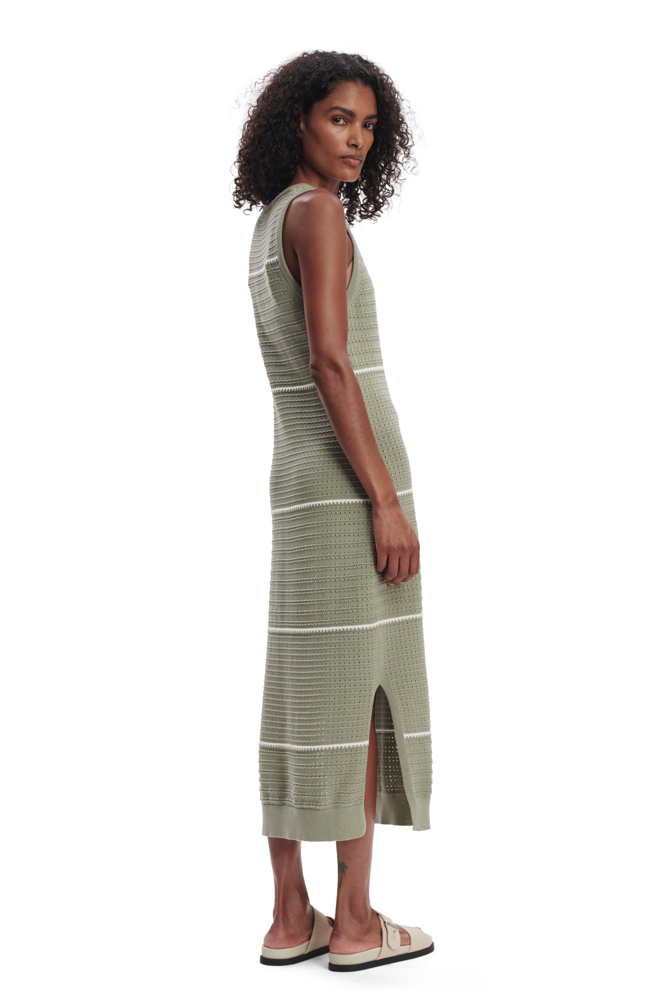 Varley Scott Stripe Sleeveless Sweater Dress in Seagrass at Nordstrom - 7
