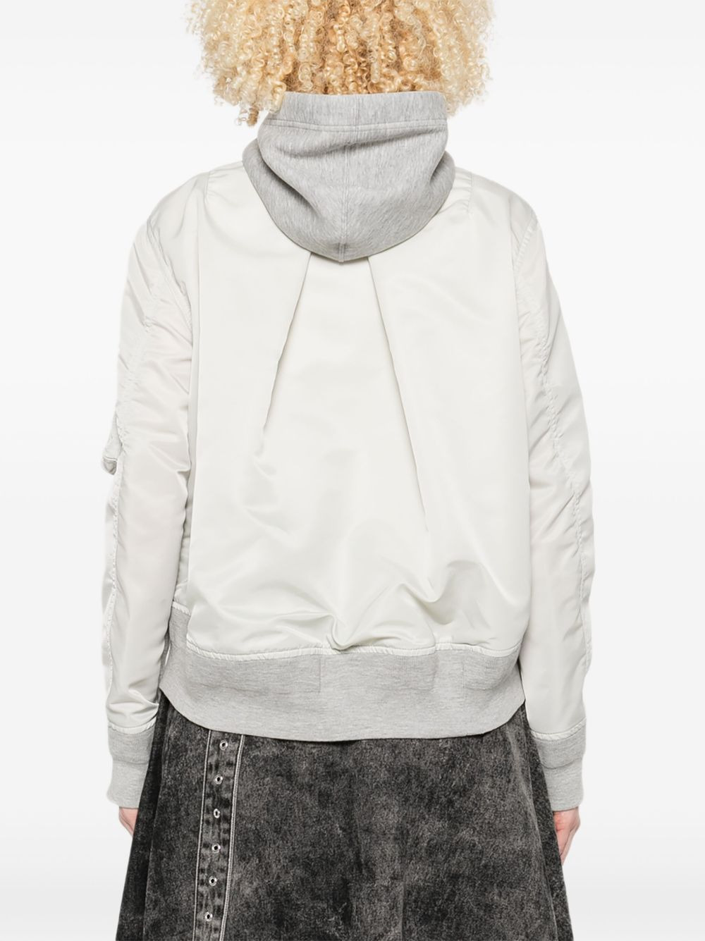 Sacai Women Cotton And Nylon Hoodie - 5