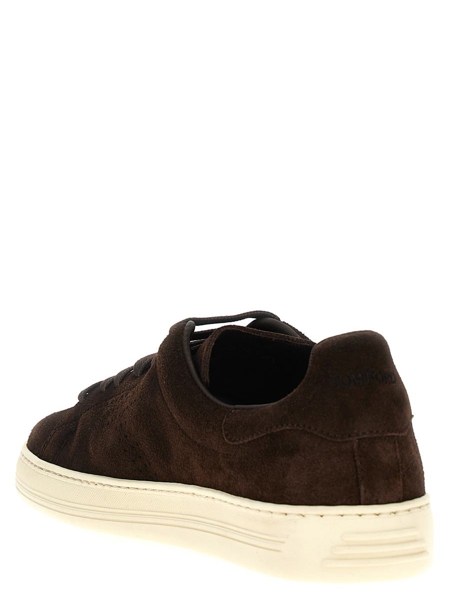 Tom Ford TOM FORD LOGO SUEDE SNEAKERS - 3