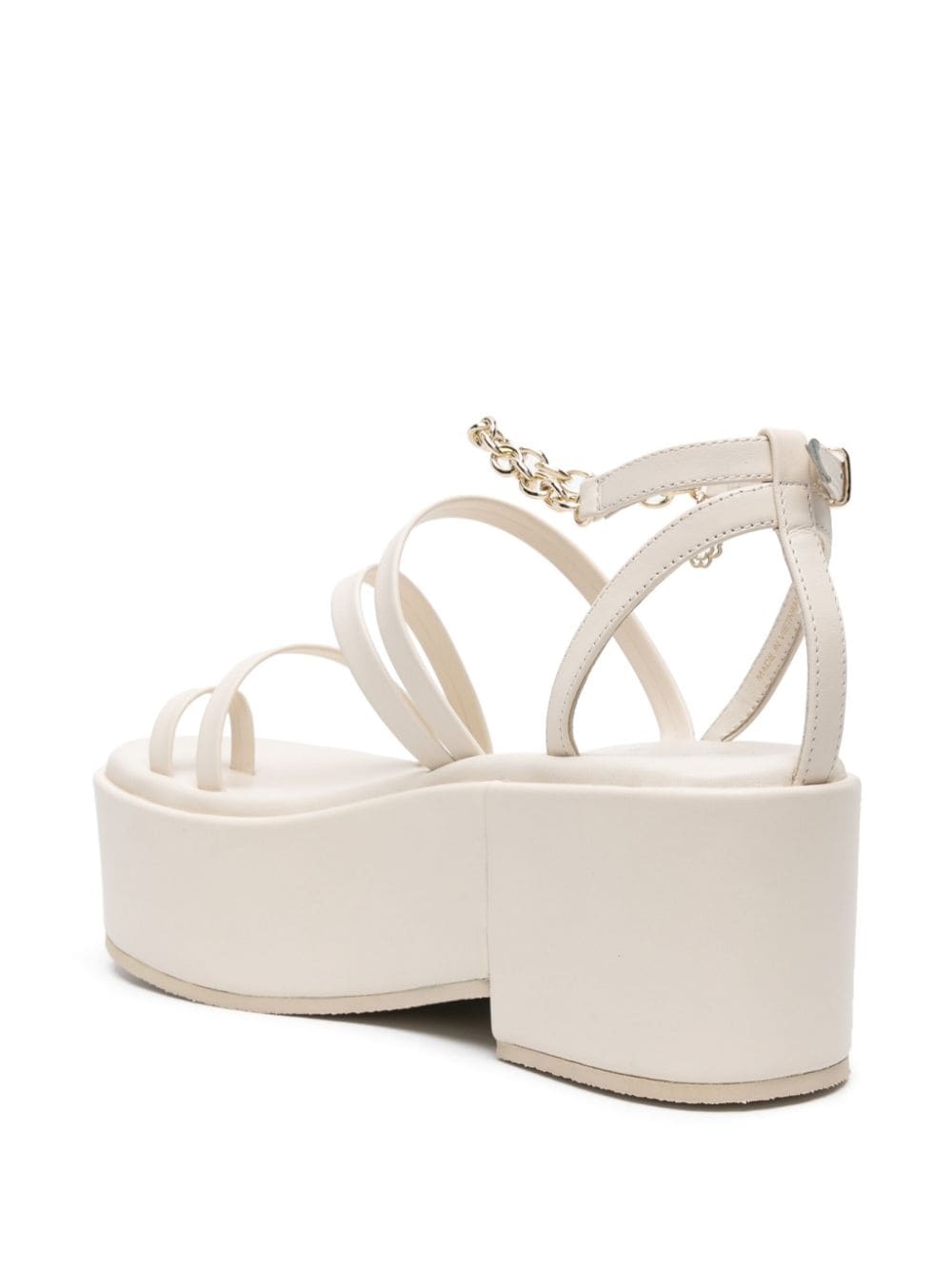 chain-embellished platform sandals - 3