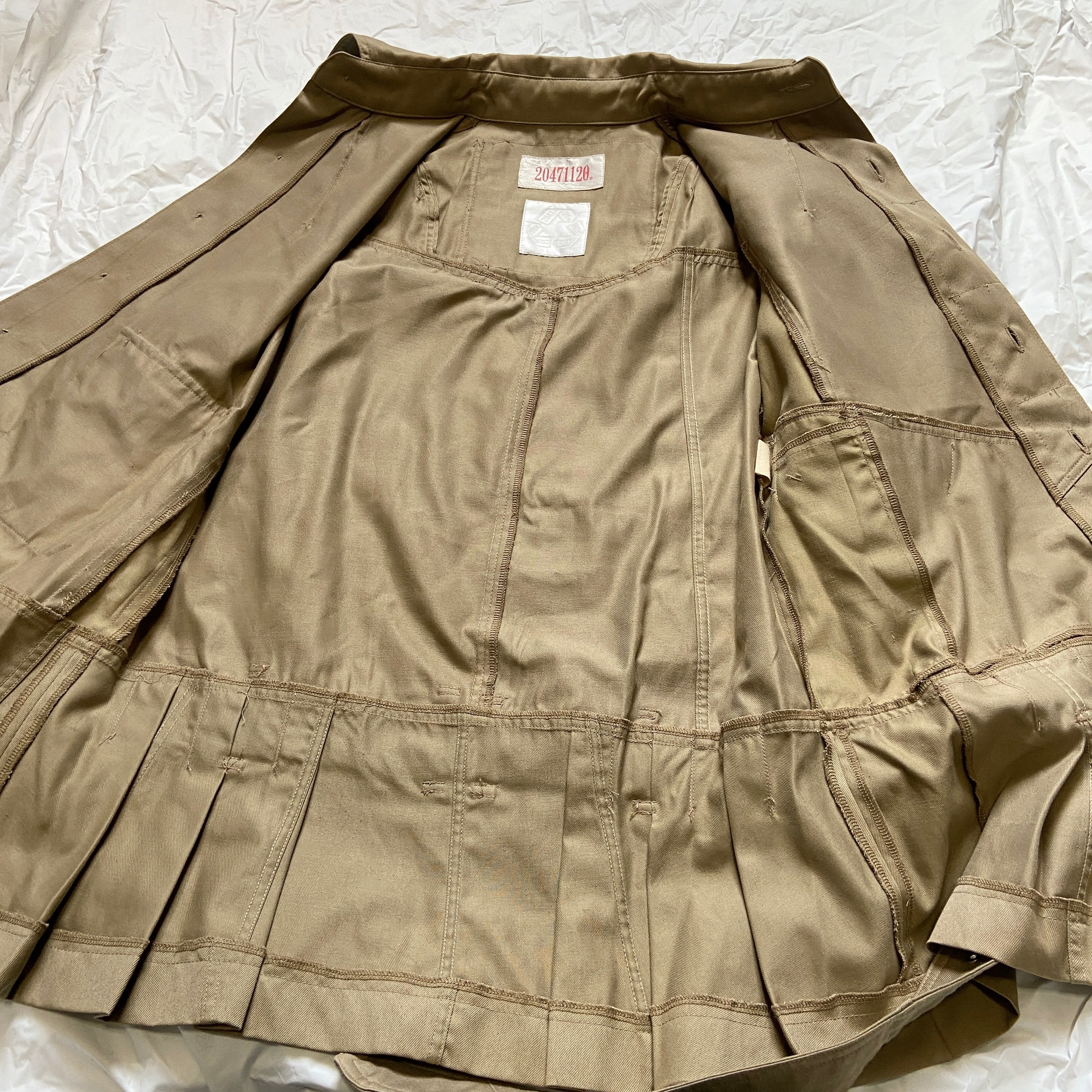 20471120 - 20471120 paper khaki rebuilt pleated shirt vest - 9