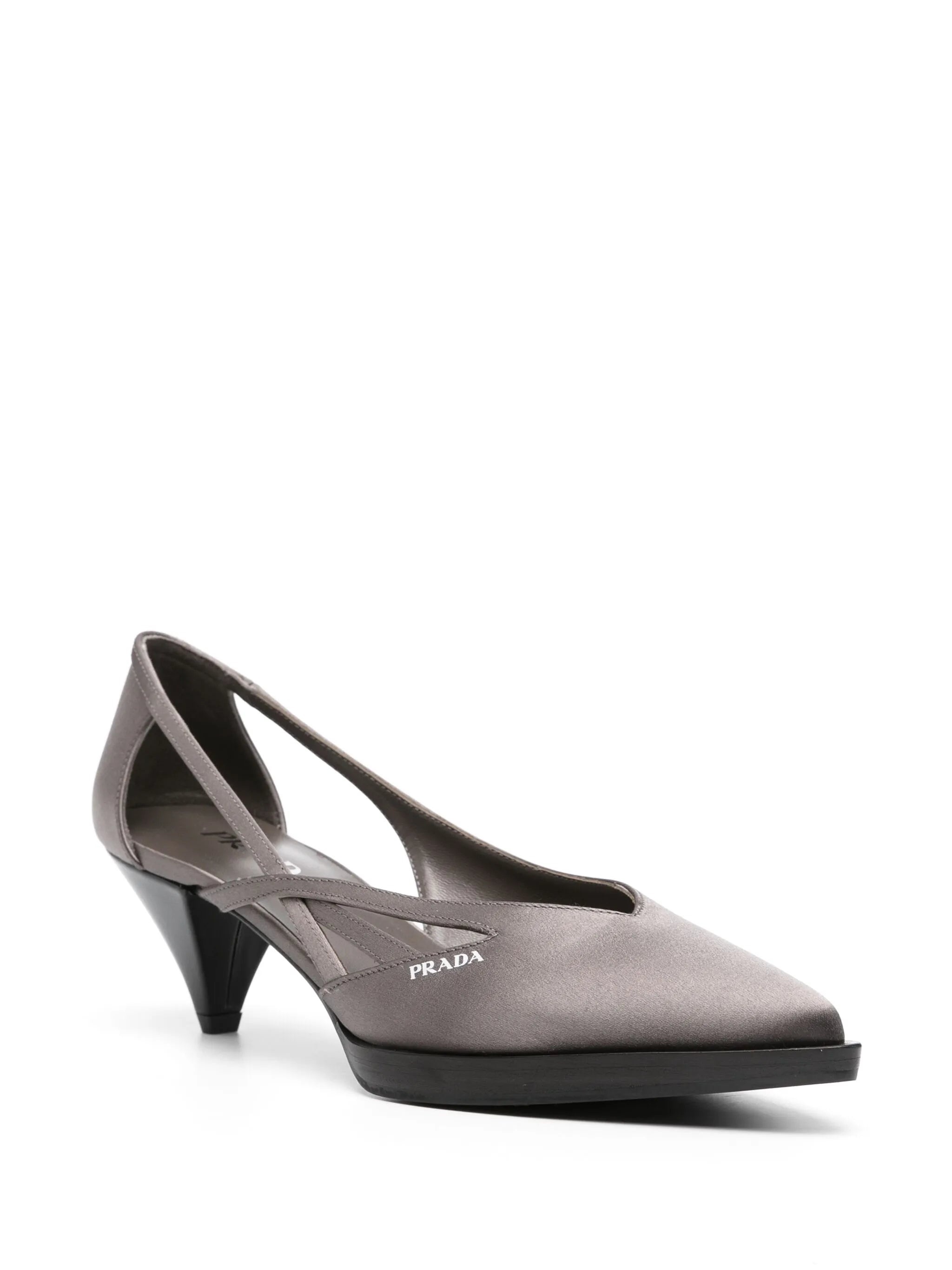 60mm Satin Cut-out Pumps - 3