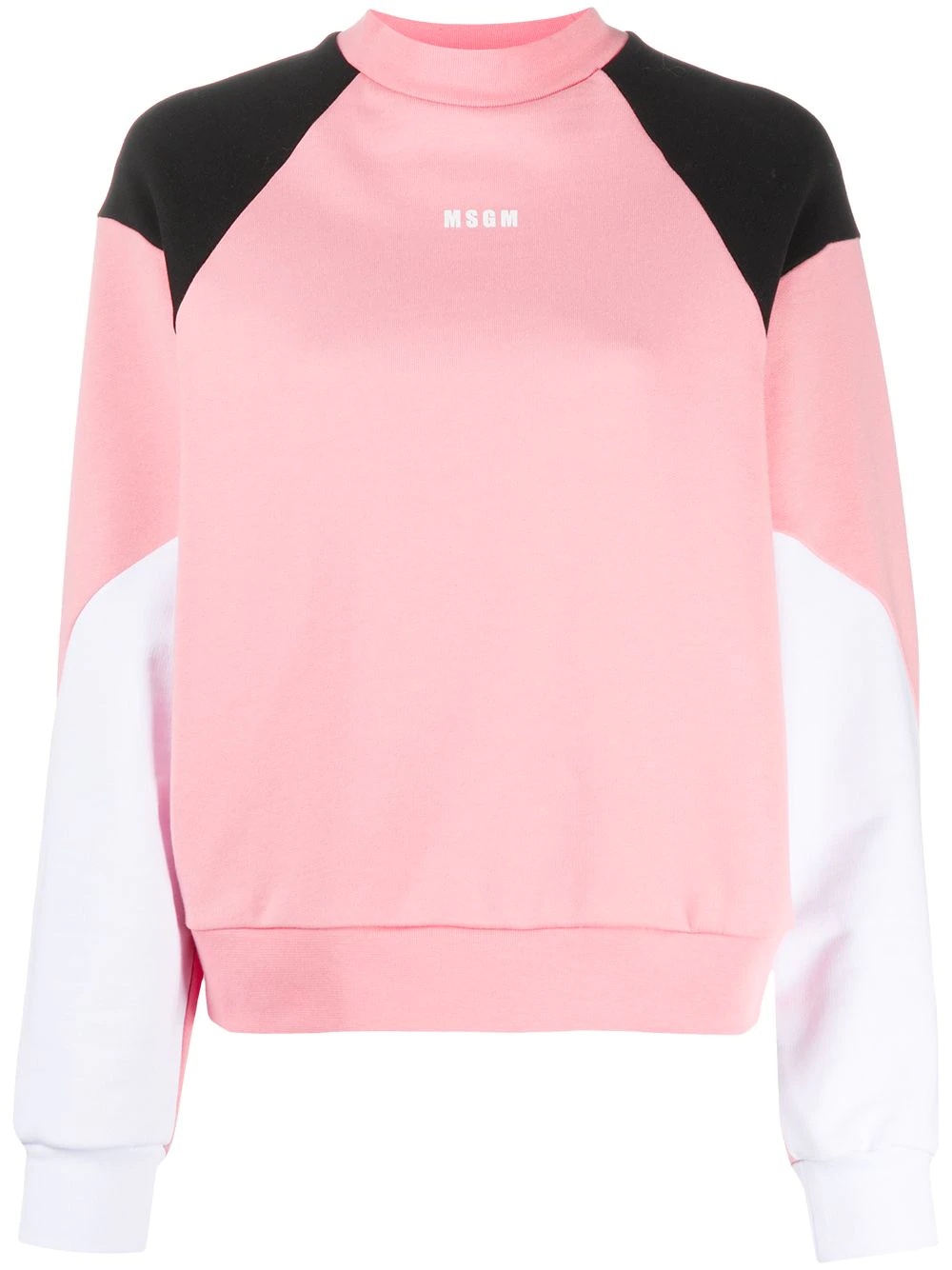 logo-print colour-block sweatshirt - 1