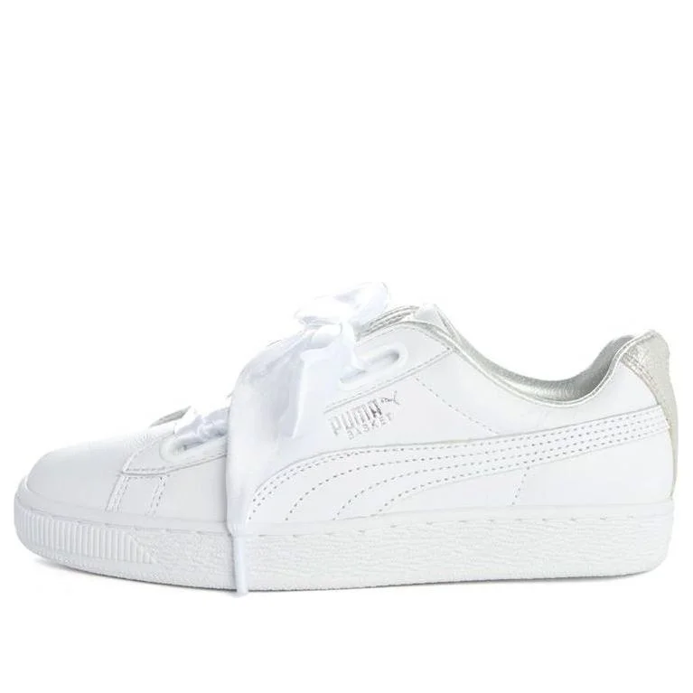 (WMNS) PUMA Suede Heart Crush White 365066-01 - 1