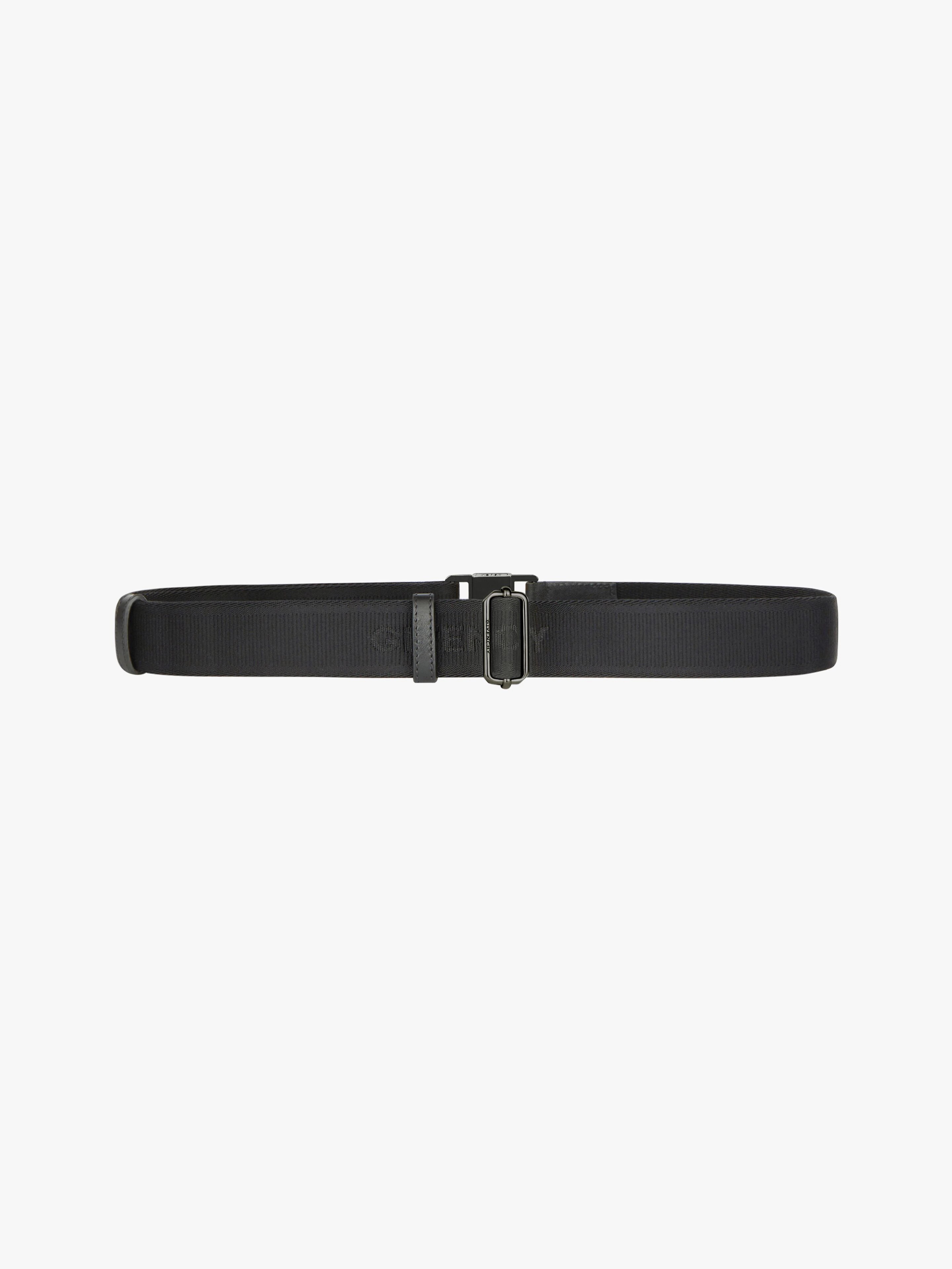 BELT IN CANVAS AND LEATHER WITH 4G CLASP - 3