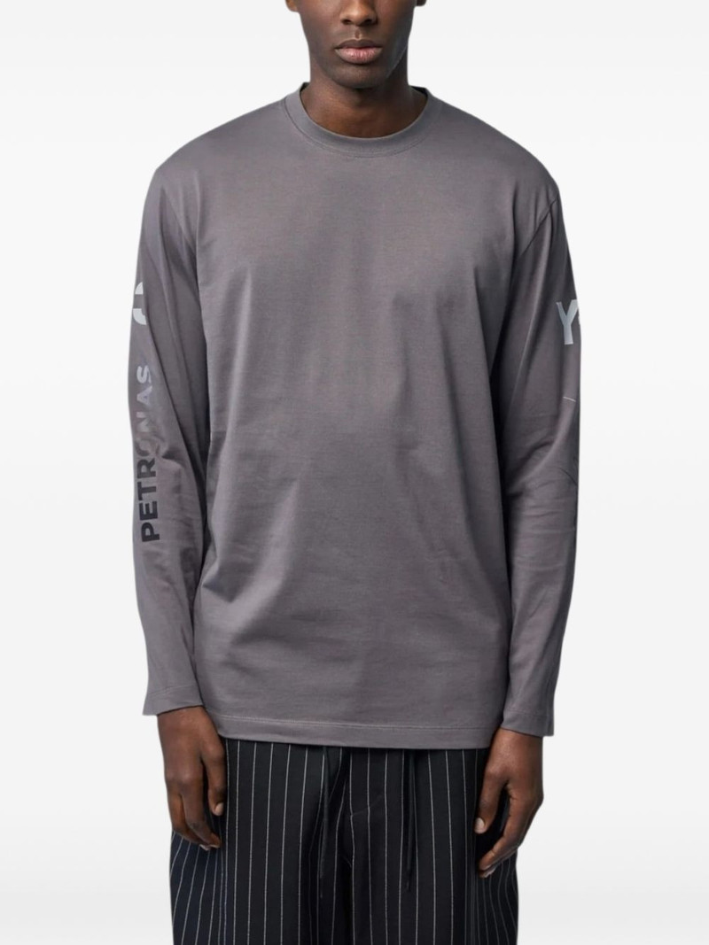 Y-3 x Mercedes Chaos long-sleeve graphic-print T-shirt outlook