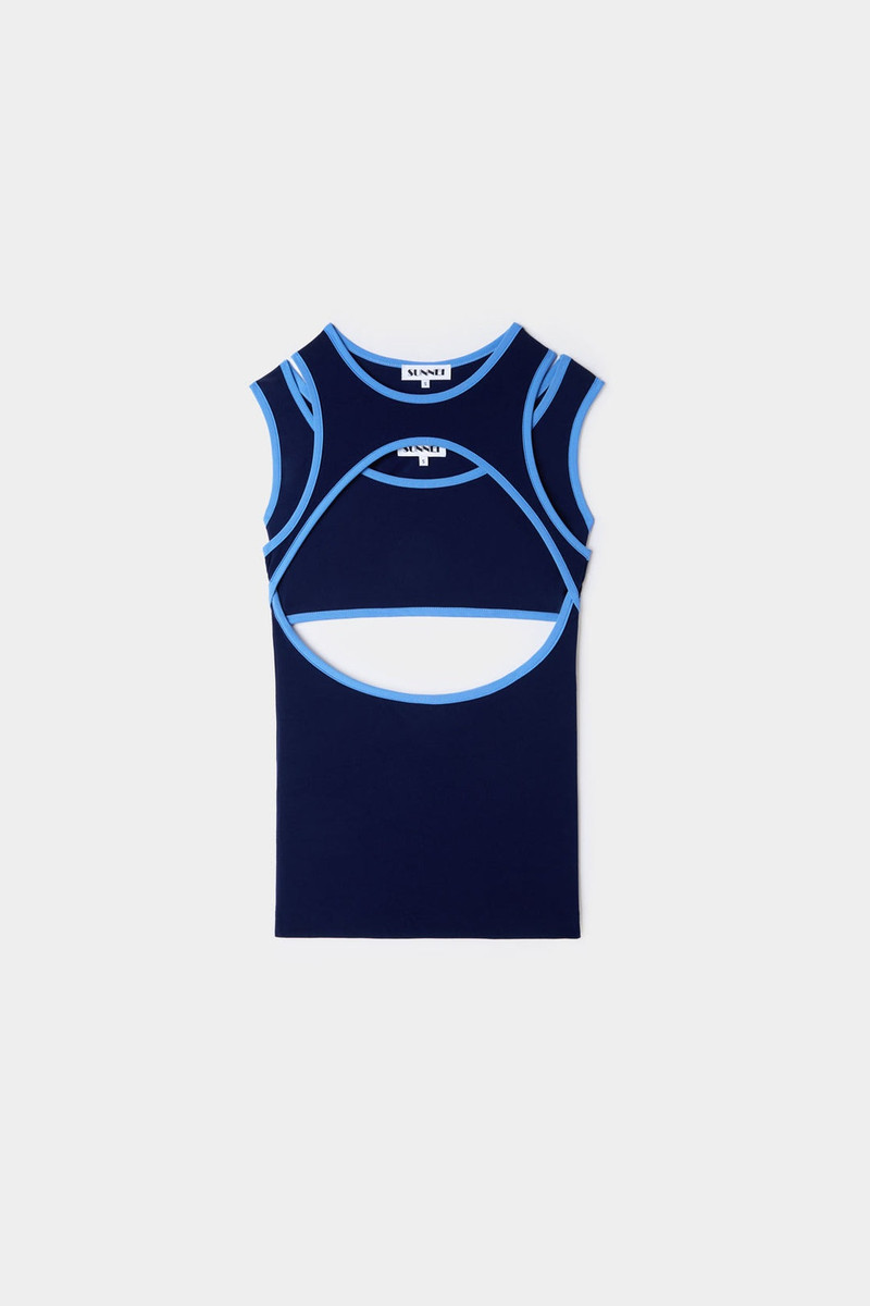 SUPER STRETCH COMBINED TOP / dark blue 1