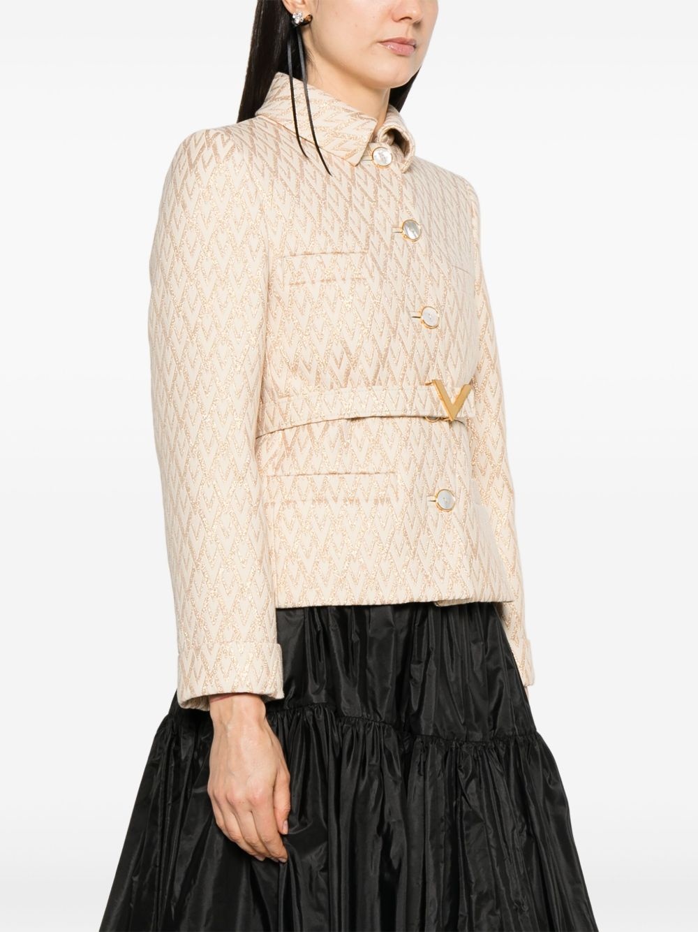lurex-jacquard jacket - 3