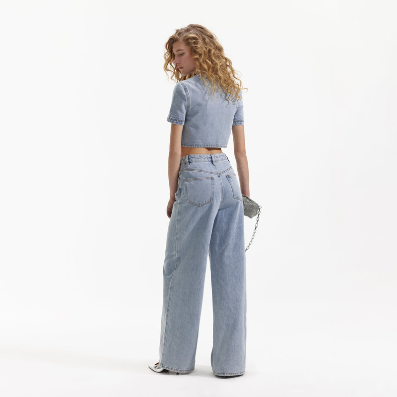 self-portrait Blue Embellished Jeans outlook