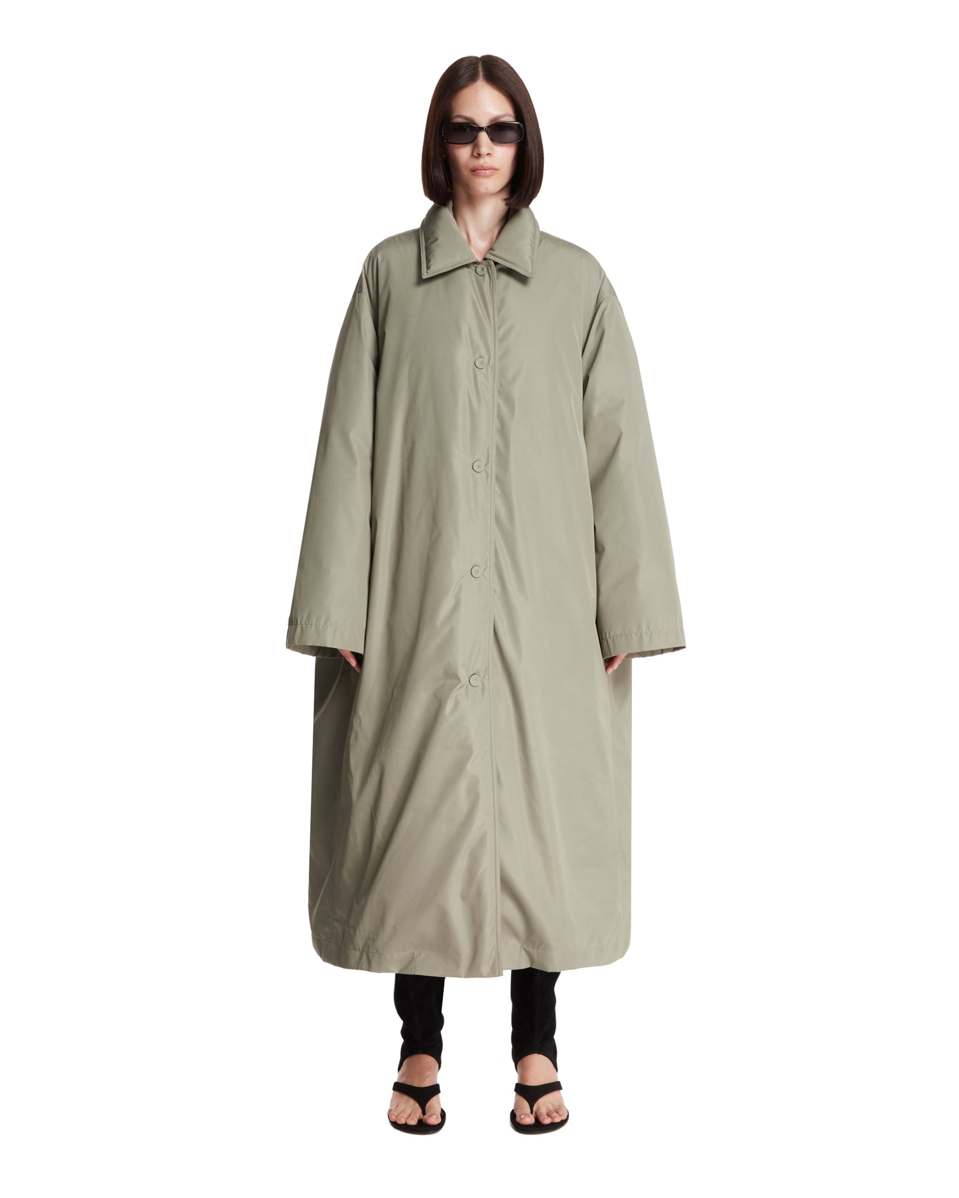 Green Oversized Long Coat - 1